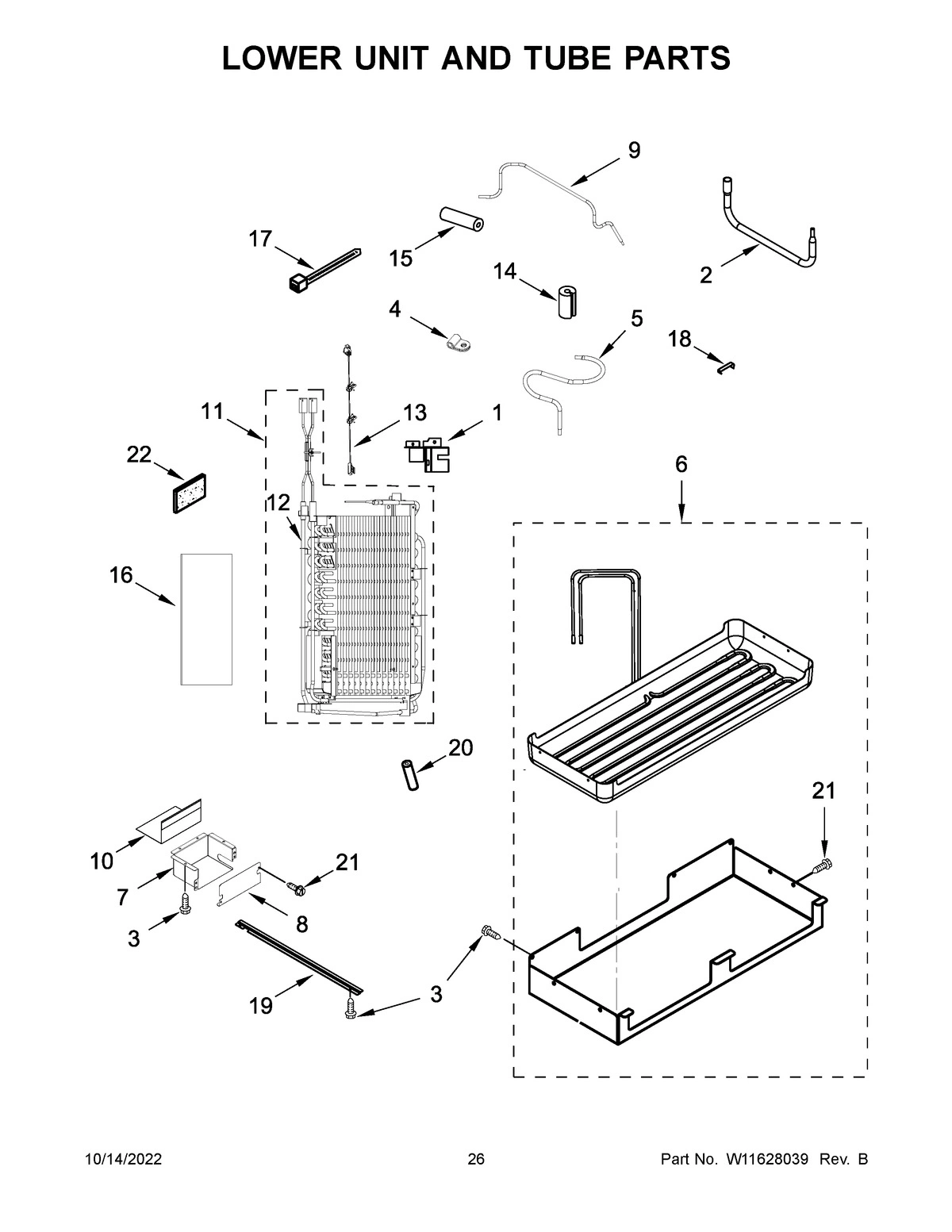 14 - LOWER UNIT AND TUBE PARTS