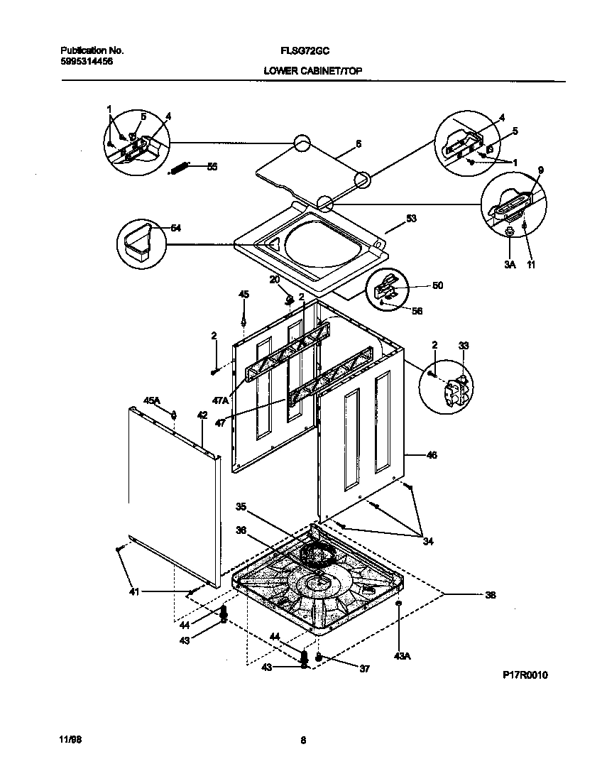 05 - P17R0010 WSHR CAB,TOP