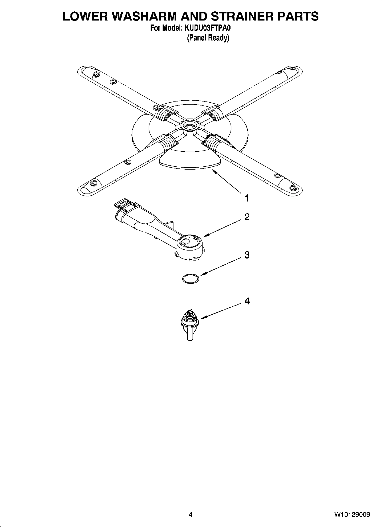 04 - LOWER WASHARM AND STRAINER PARTS