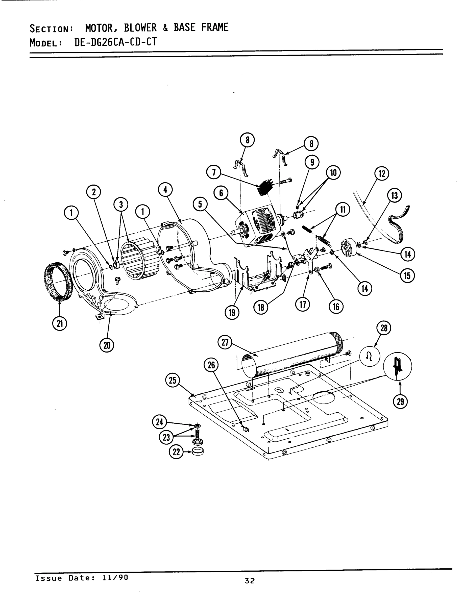 08 - MOTOR, BLOWER & BASE FRAME