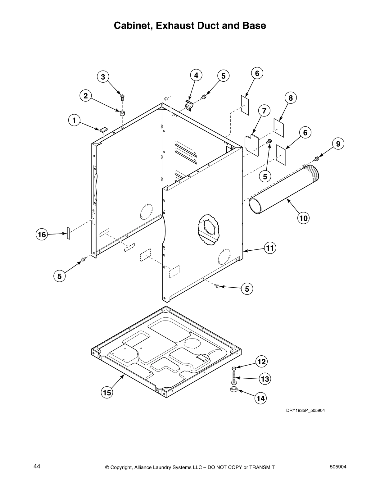 Cabinet, Exhaust Duct and Base