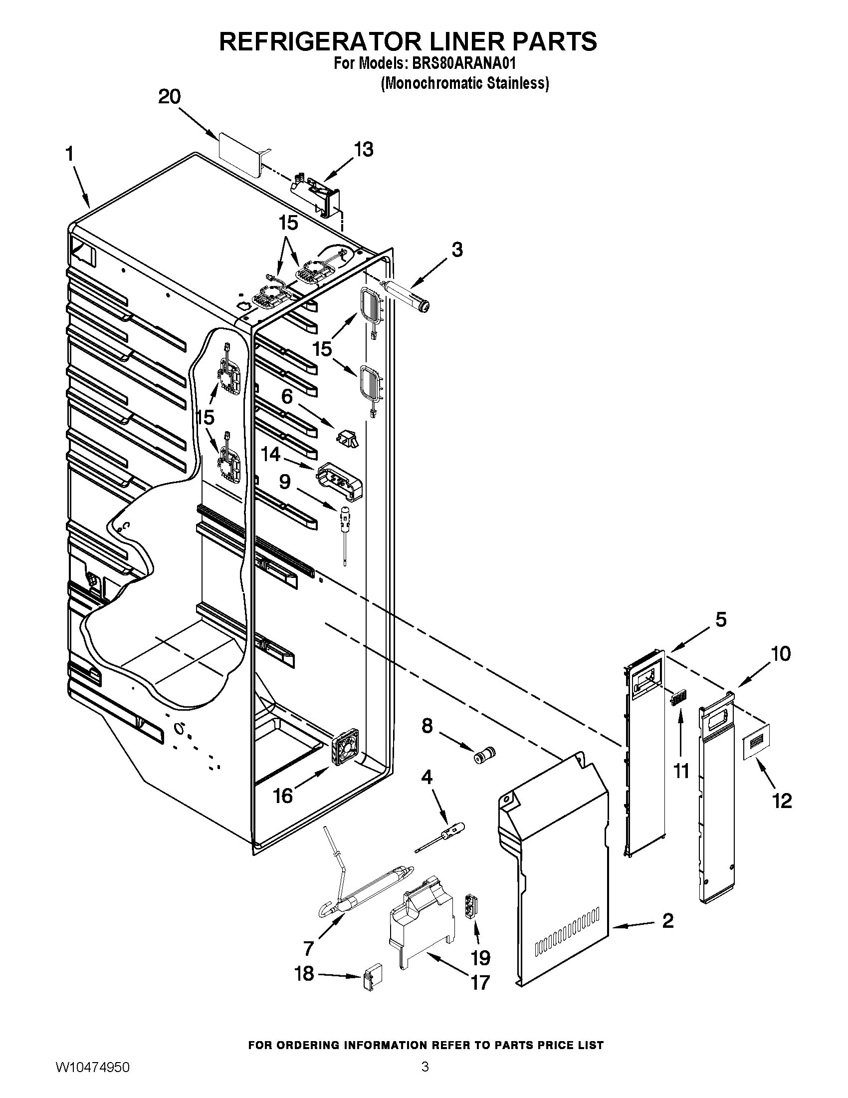 02 - REFRIGERATOR LINER PARTS
