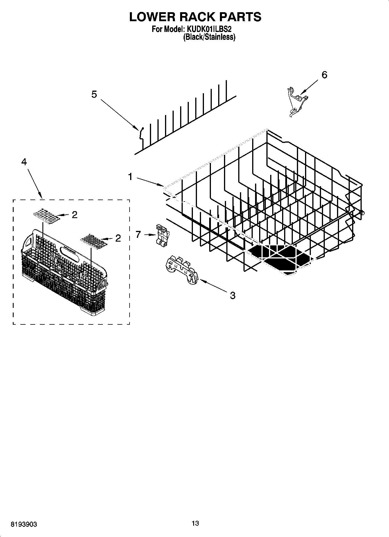 11 - LOWER RACK PARTS