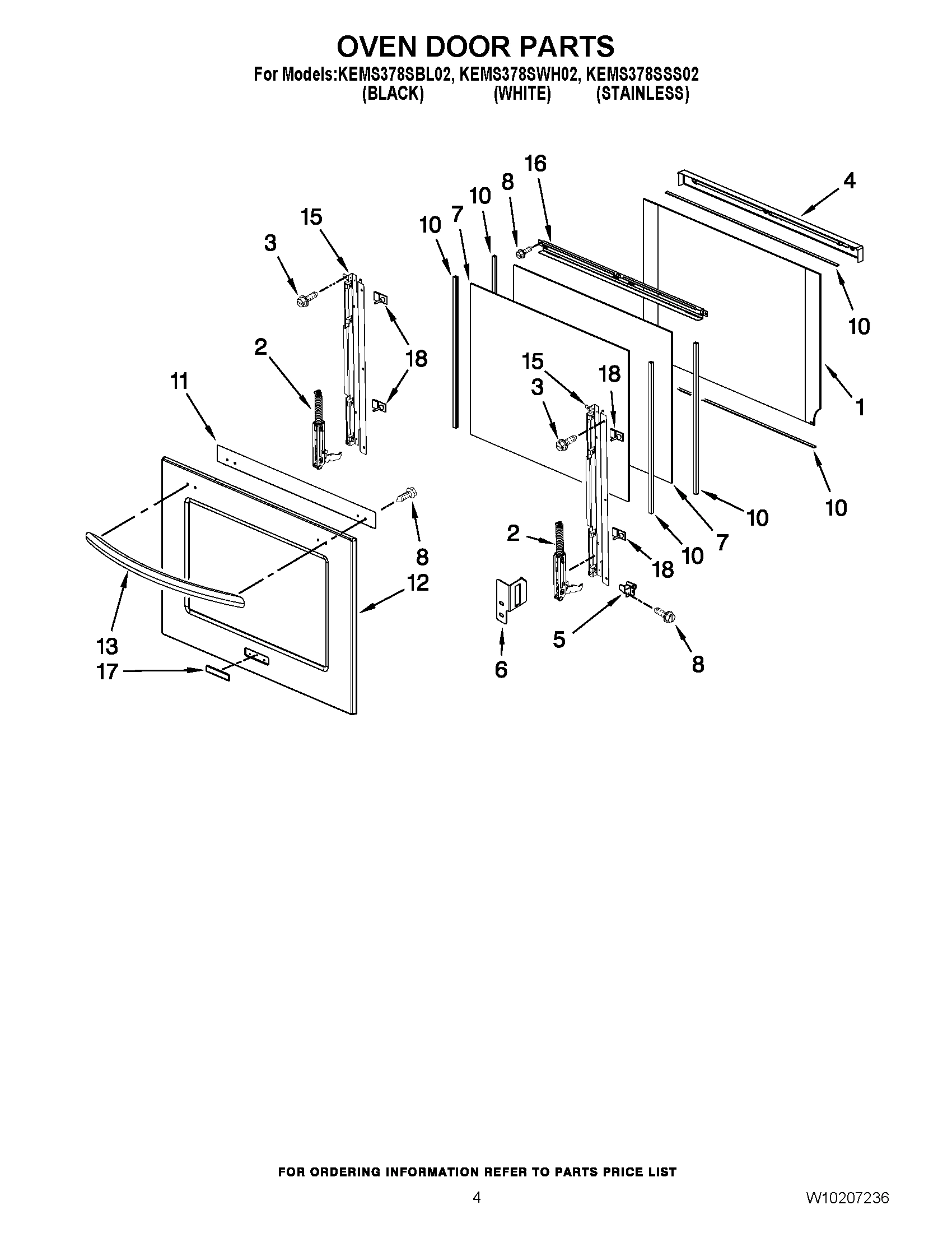 03 - OVEN DOOR PARTS