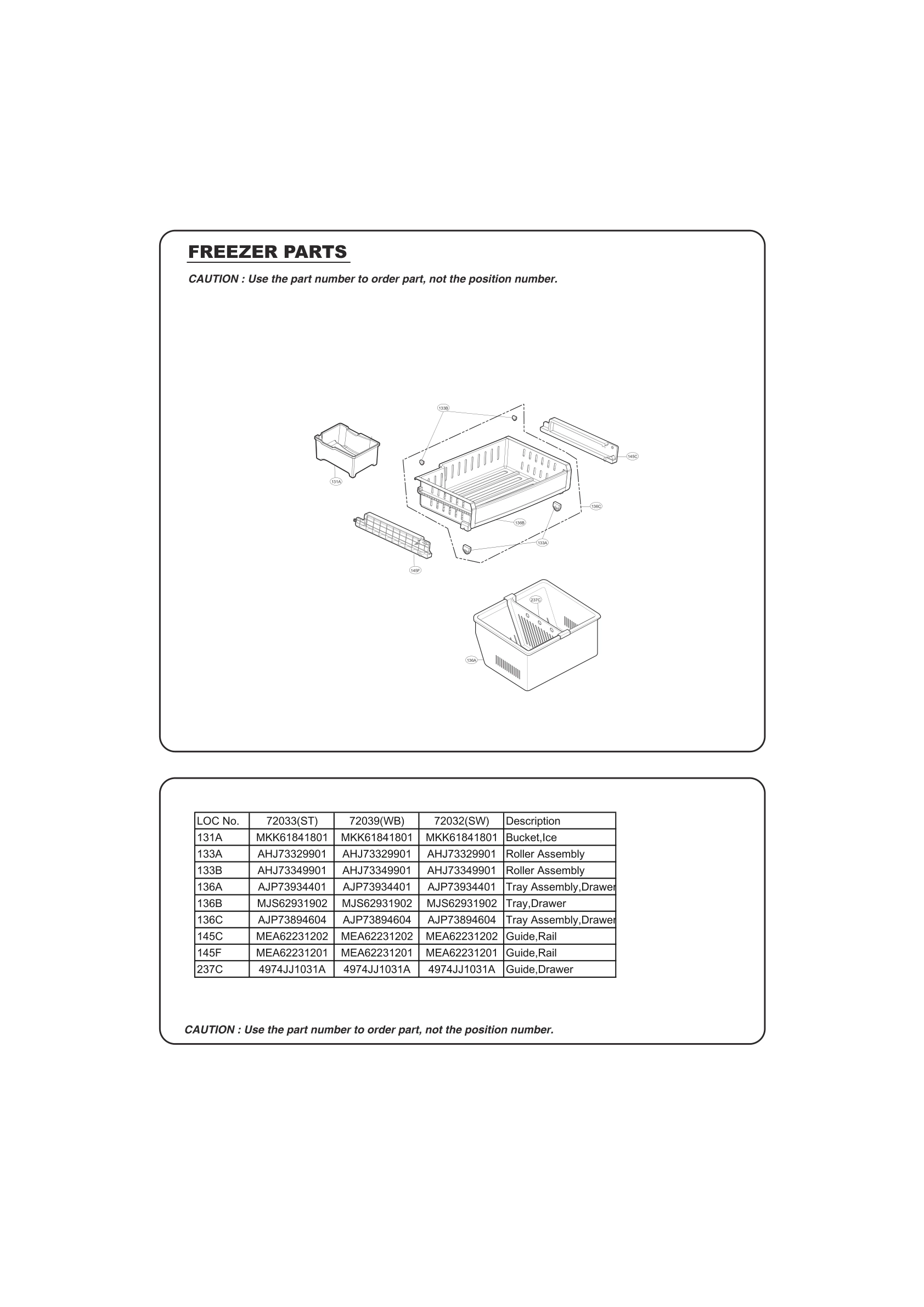 FREEZER PARTS