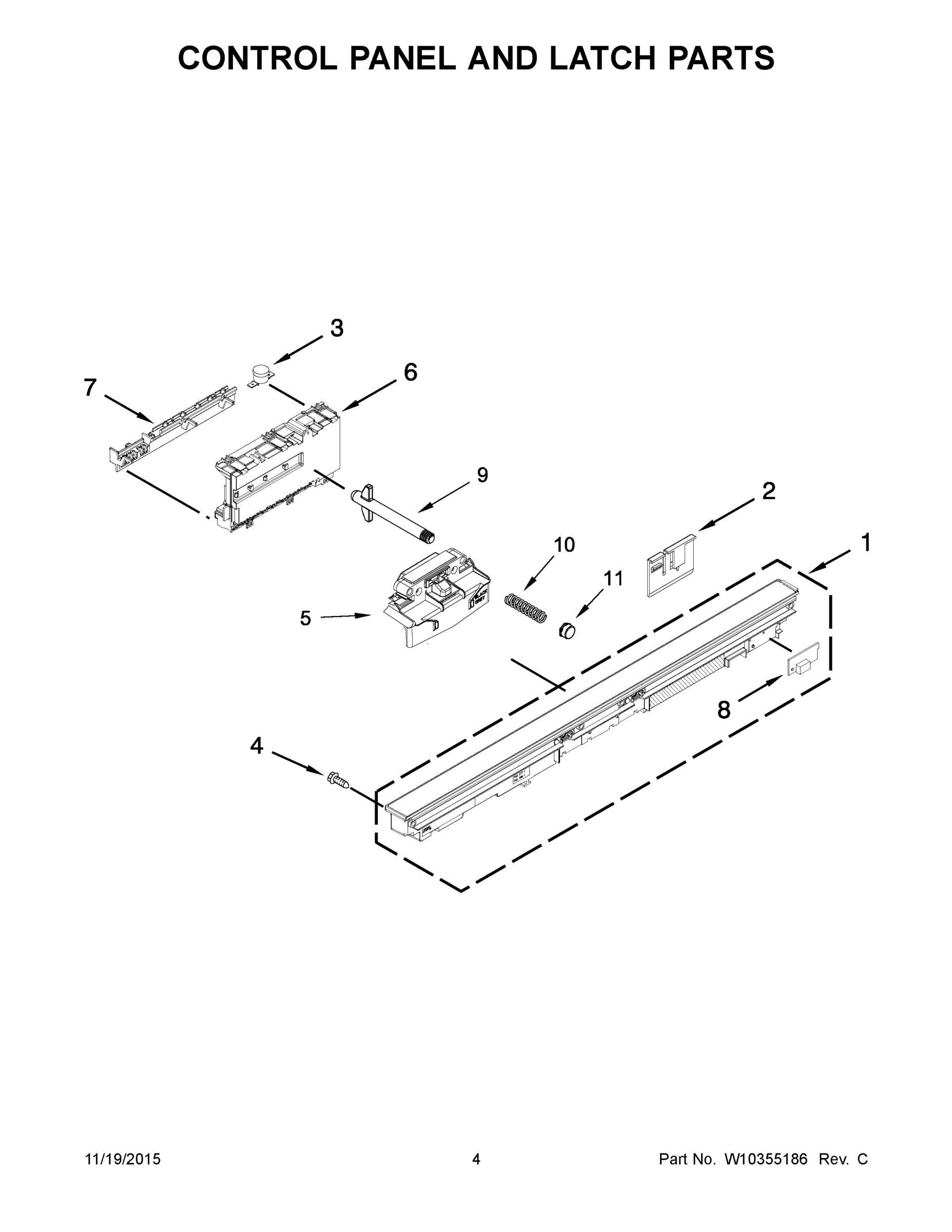 03 - CONTROL PANEL AND LATCH PARTS