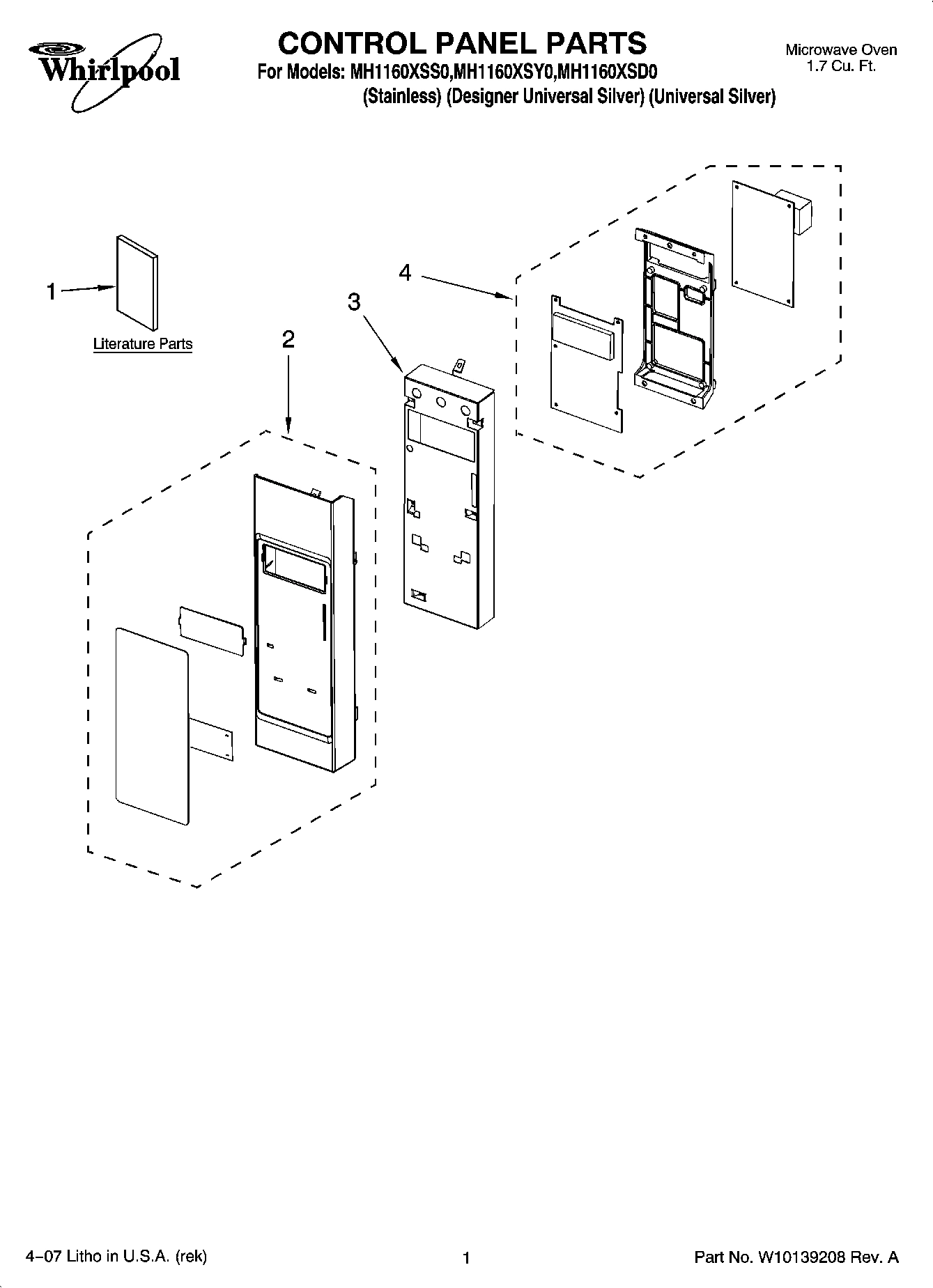 01 - CONTROL PANEL PARTS