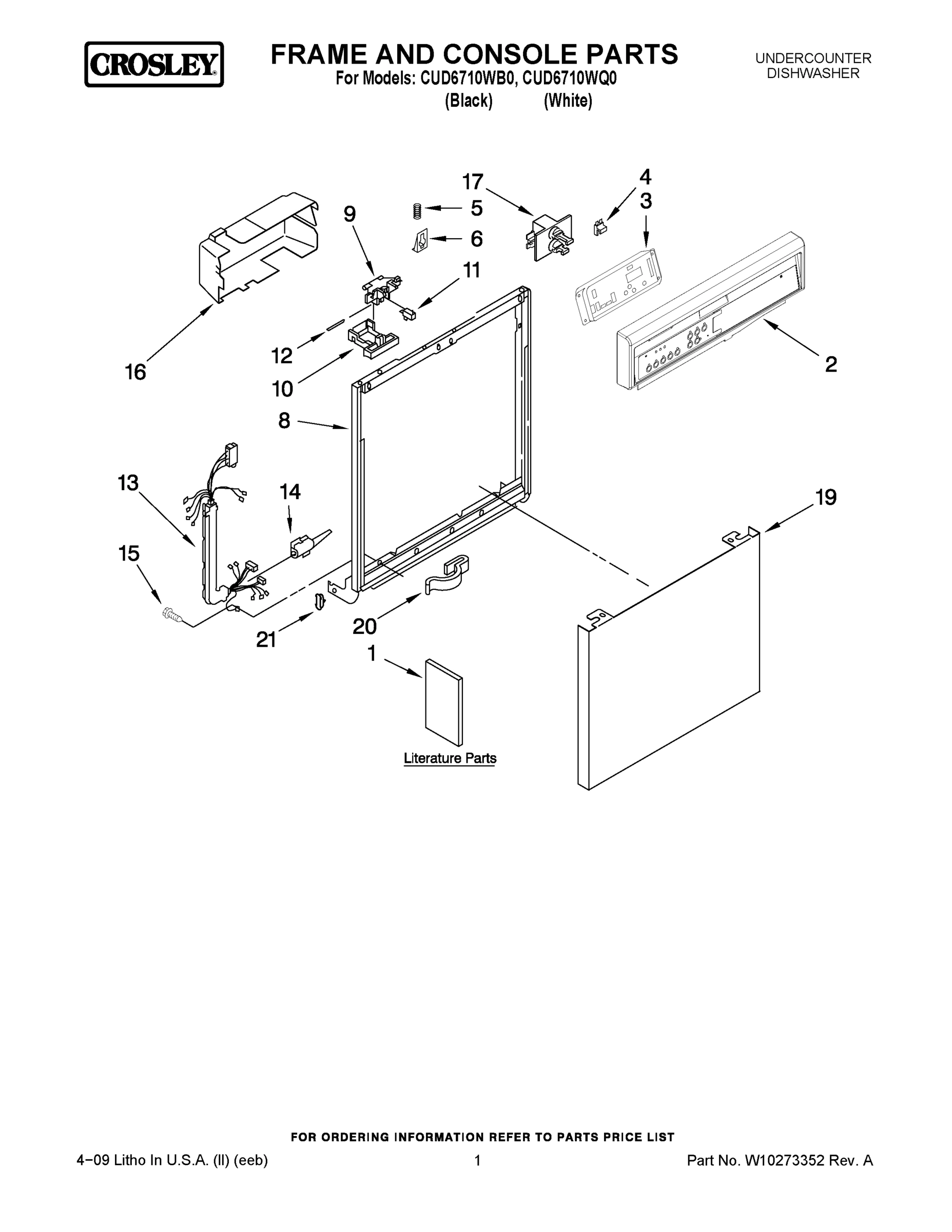 01 - FRAME AND CONSOLE PARTS