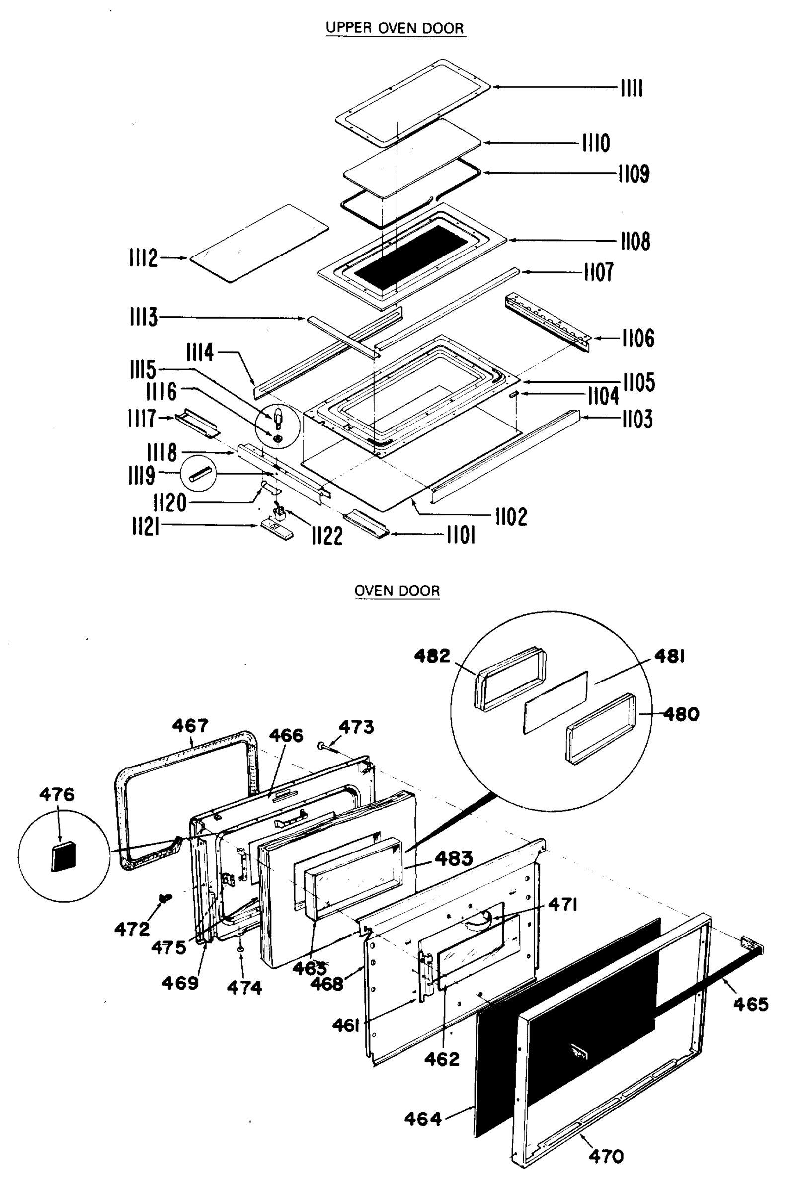 UPPER OVEN DOOR