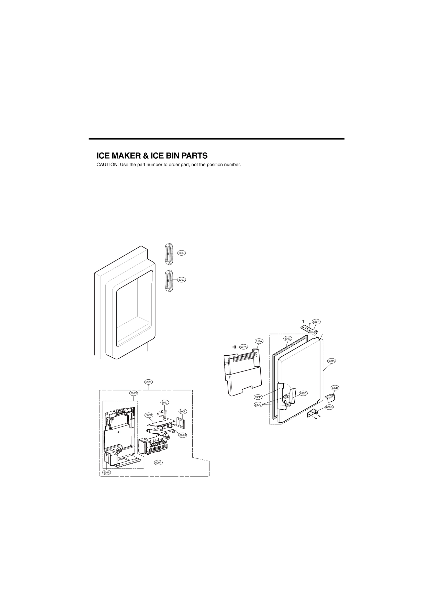 ICE MAKER & ICE BIN PARTS