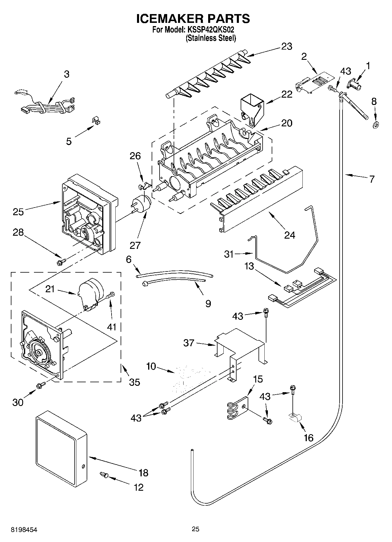 15 - ICEMAKER PARTS