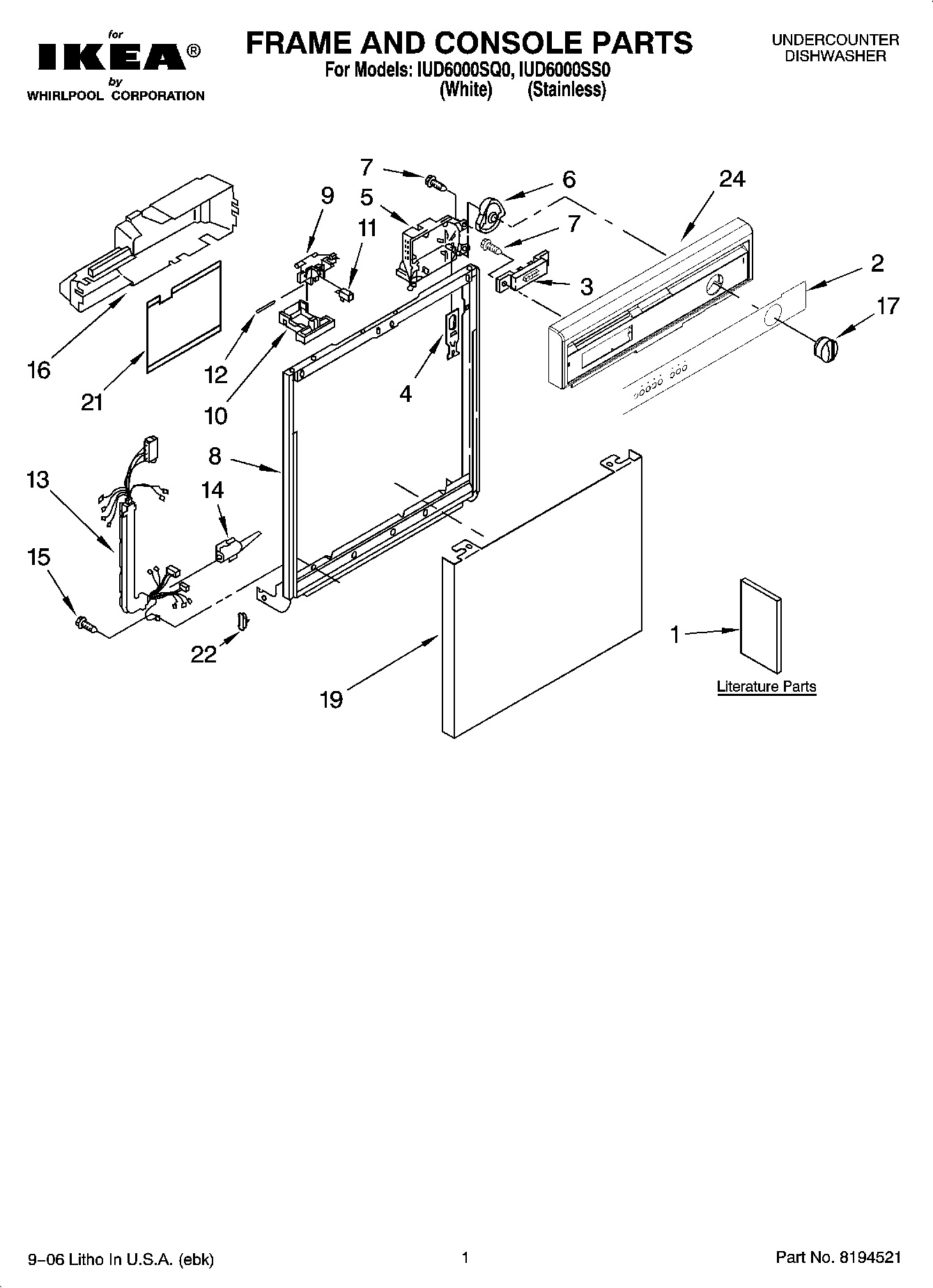 01 - FRAME AND CONSOLE PARTS