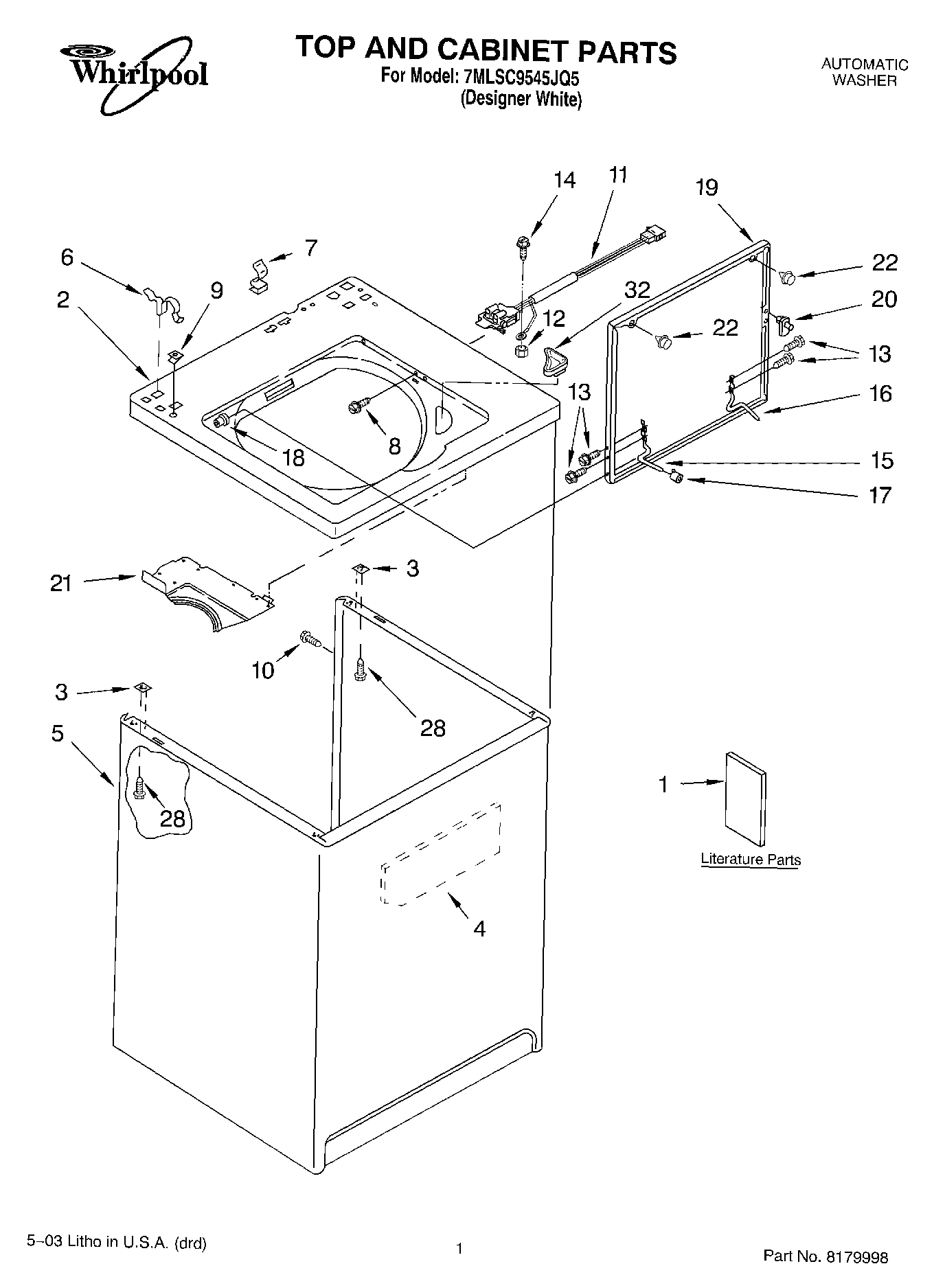 01 - TOP AND CABINET PARTS