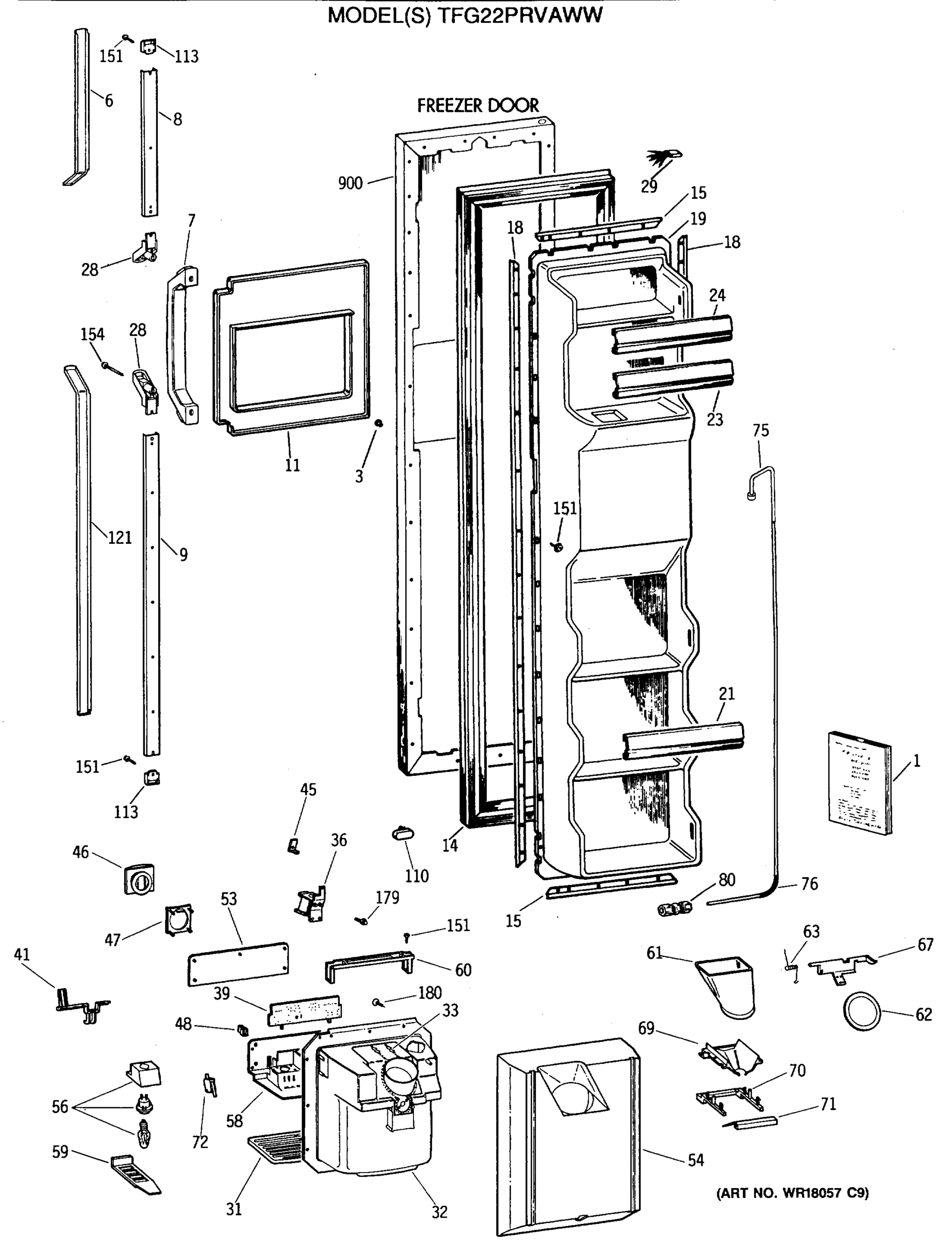 FREEZER DOOR