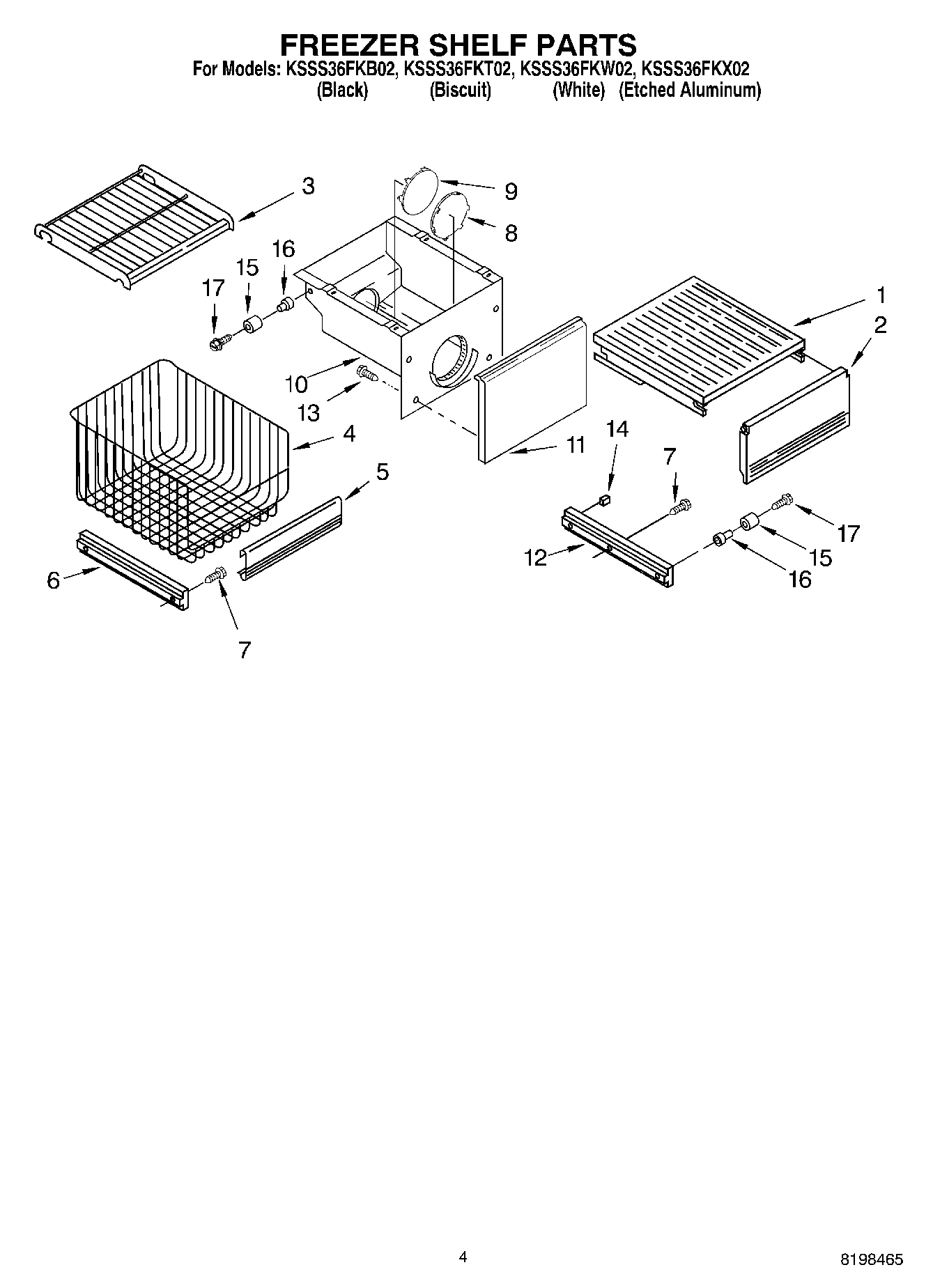 03 - FREEZER SHELF PARTS