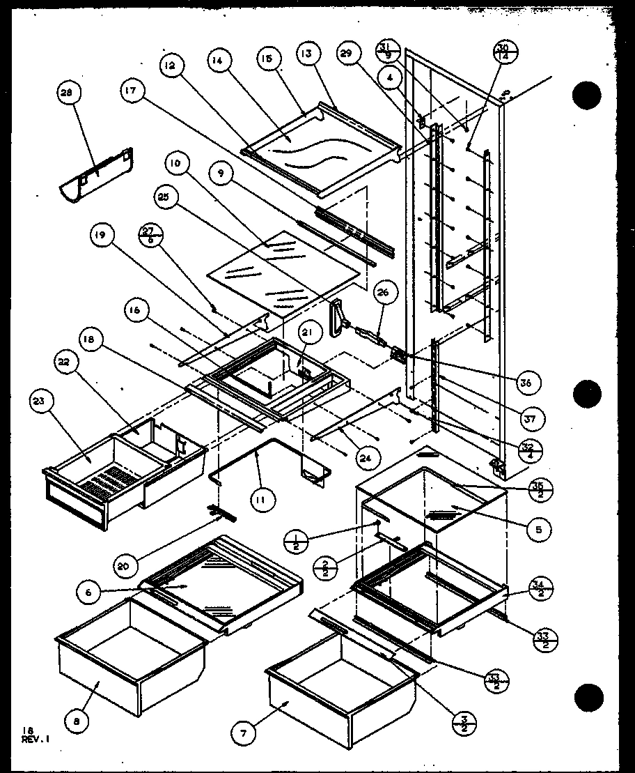 12 - REF SHELVING AND DRAWERS