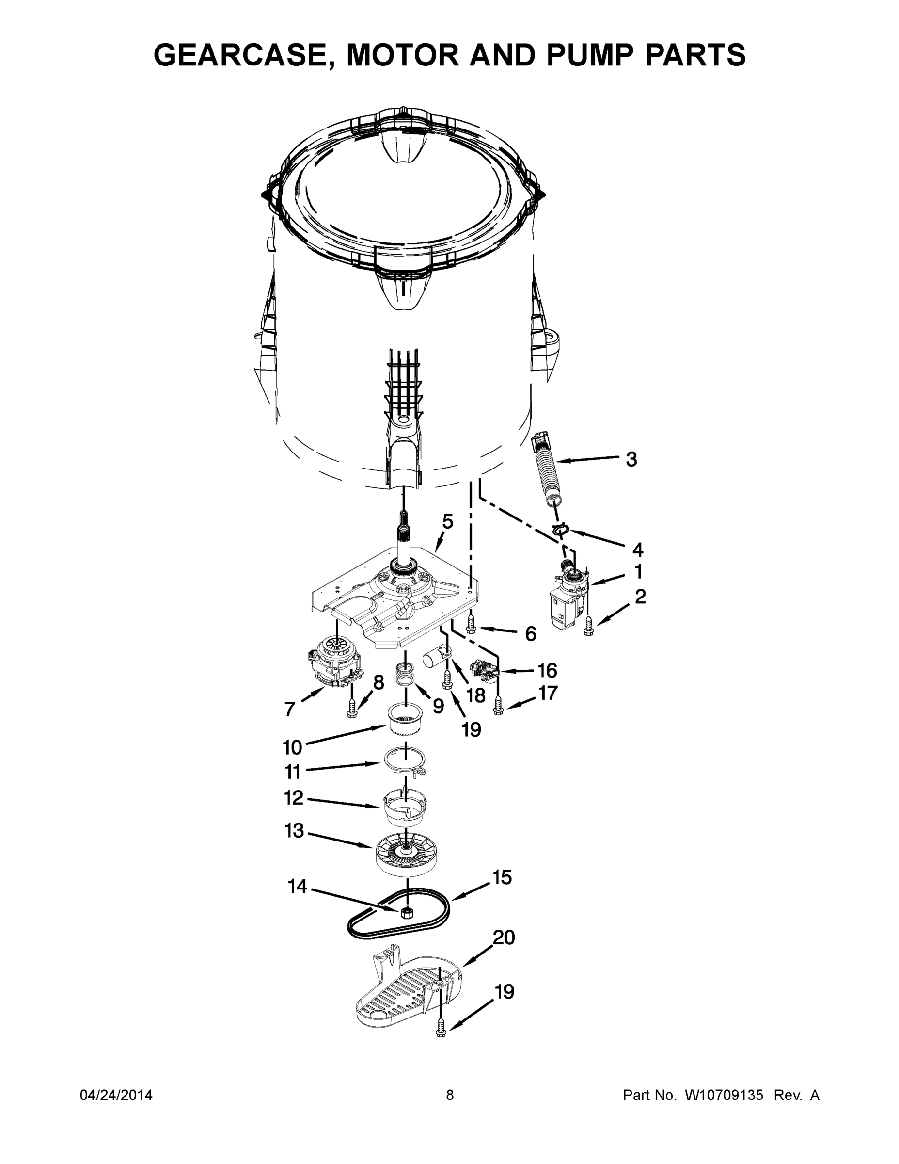 05 - GEARCASE, MOTOR AND PUMP PARTS