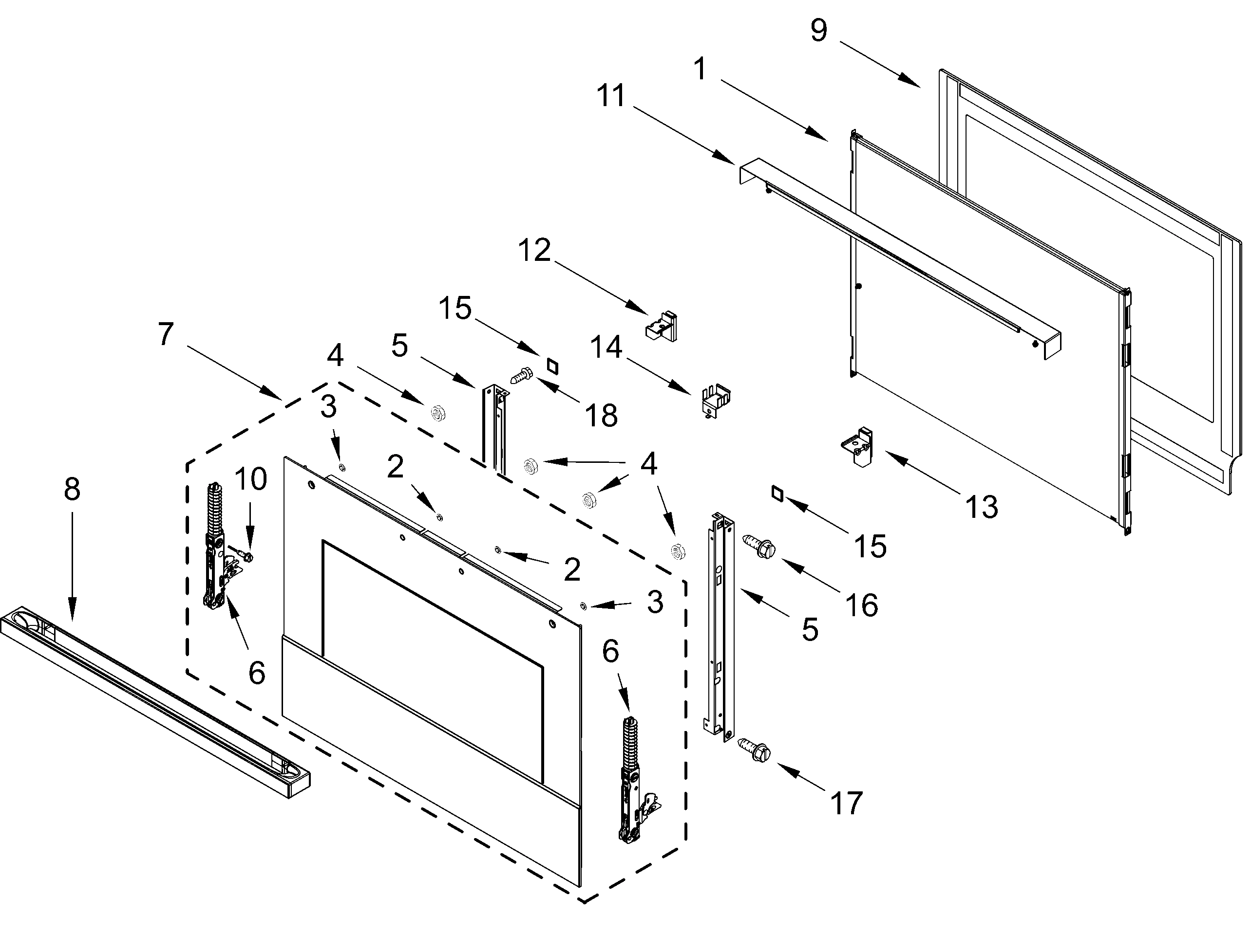 OVEN DOOR PARTS