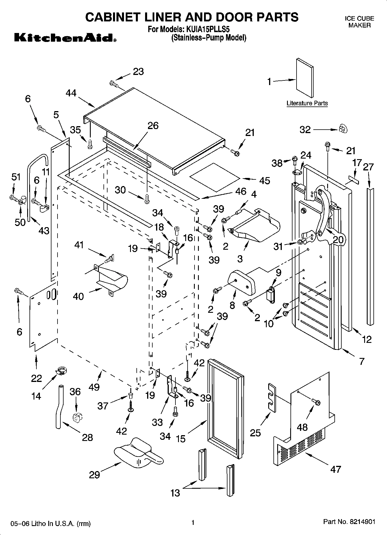01 - CABINET LINER AND DOOR PARTS