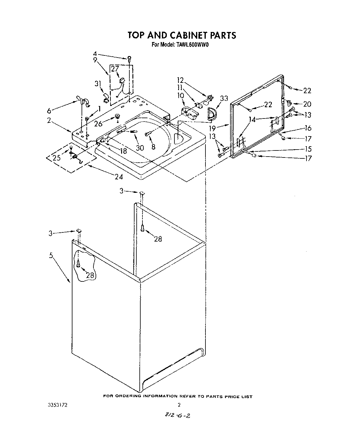 02 - TOP AND CABINET , LITERATURE AND OPTIONAL