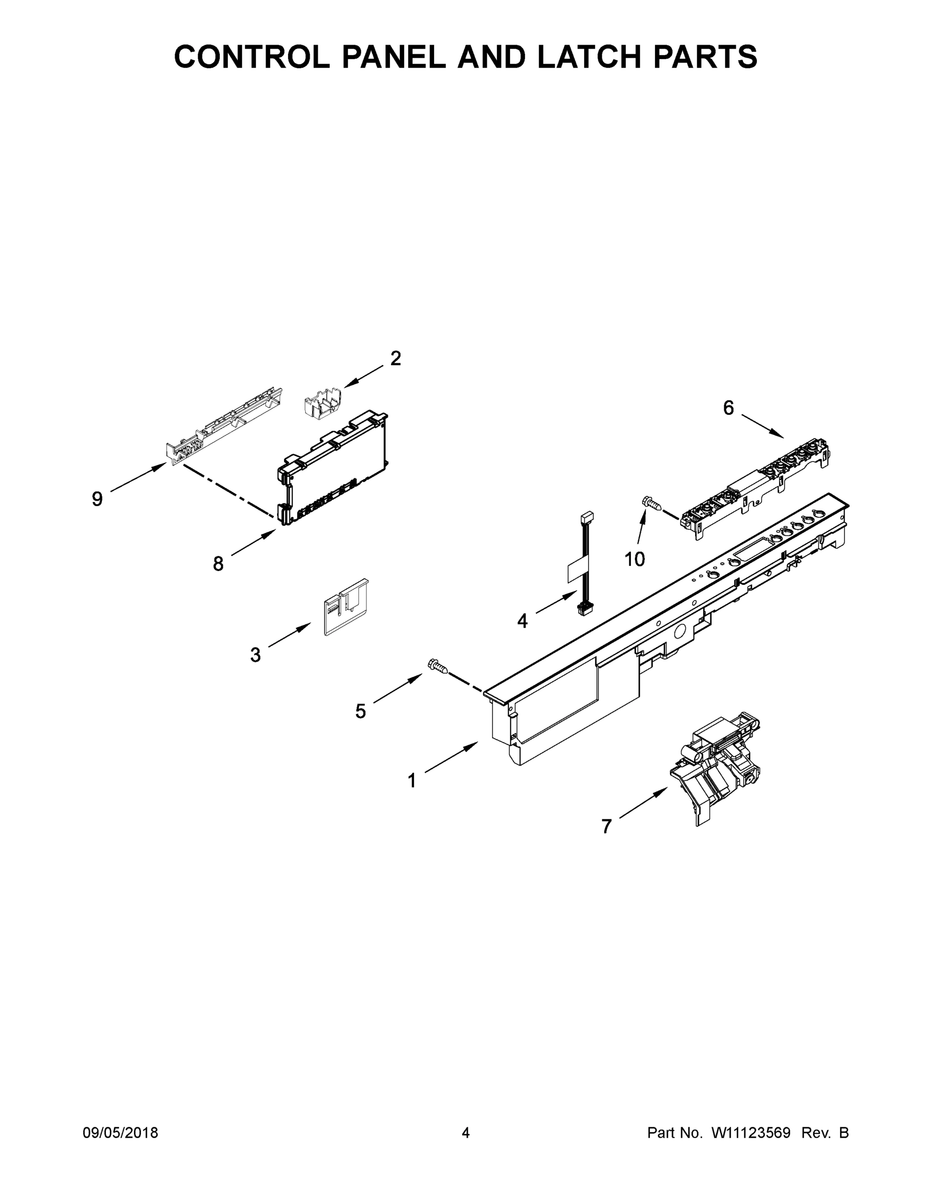 03 - CONTROL PANEL AND LATCH PARTS
