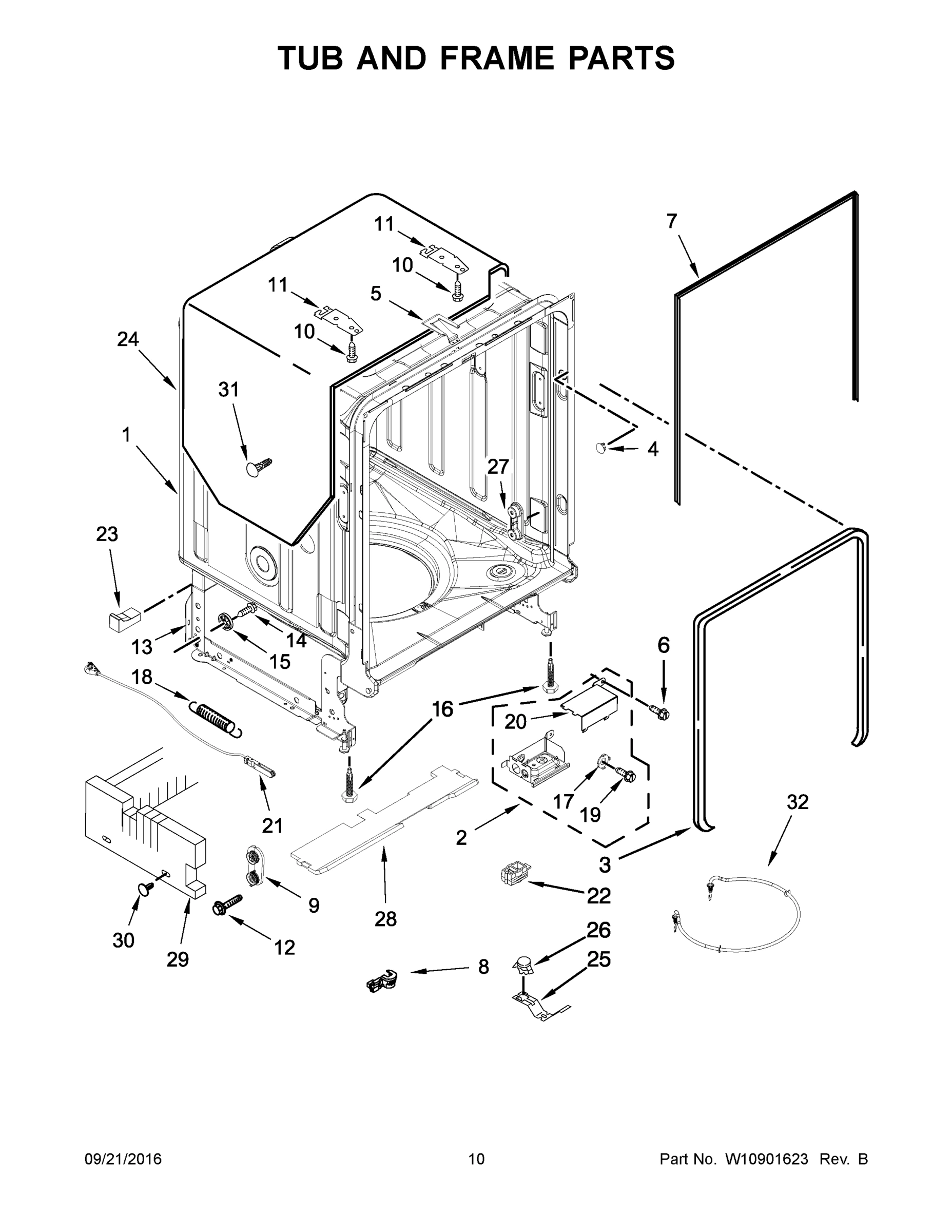 06 - TUB AND FRAME PARTS