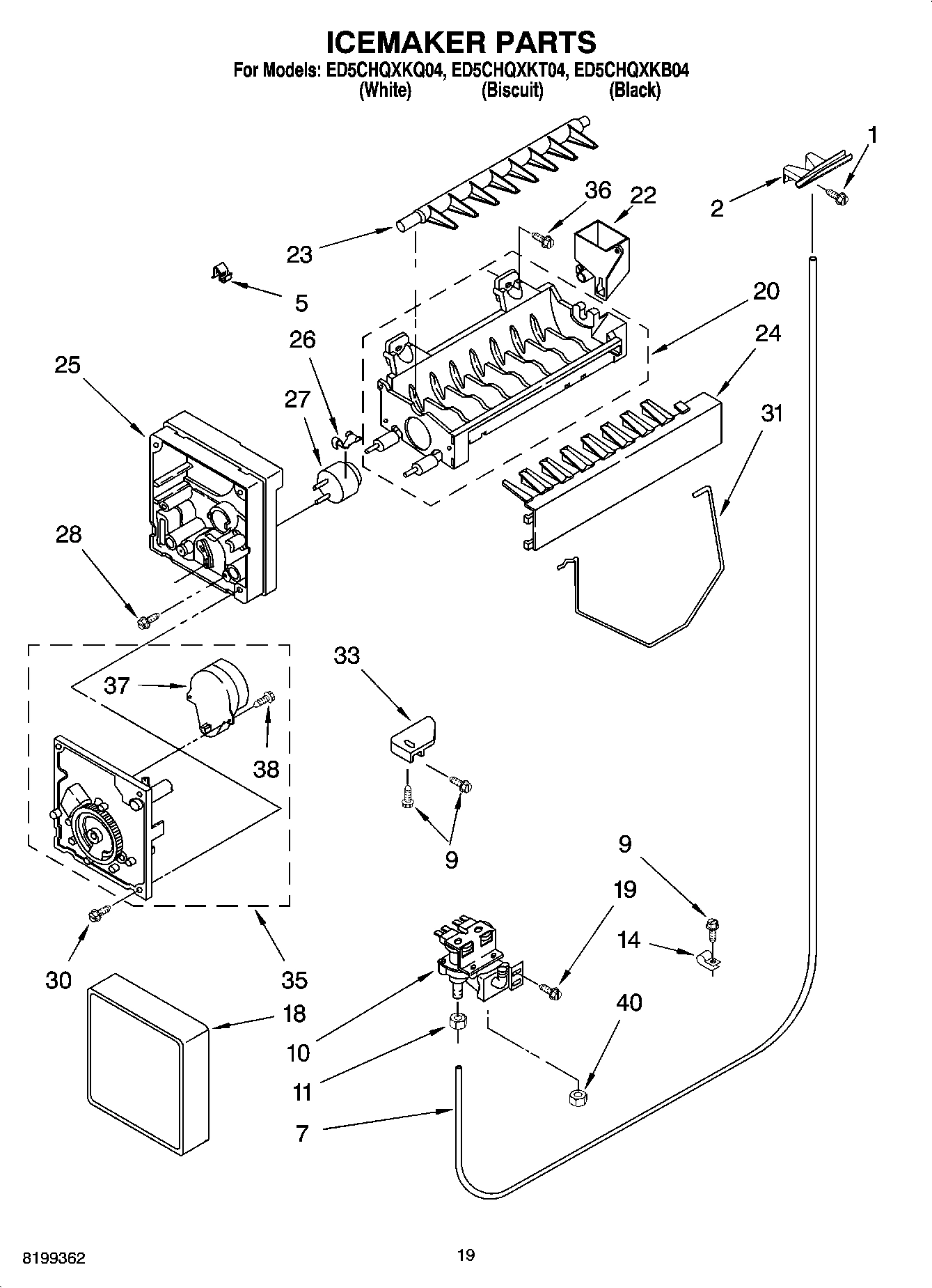 12 - ICEMAKER PARTS, OPTIONAL PARTS