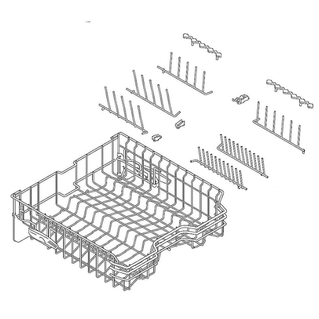 W10736586 Whirlpool Dishwasher Dishrack