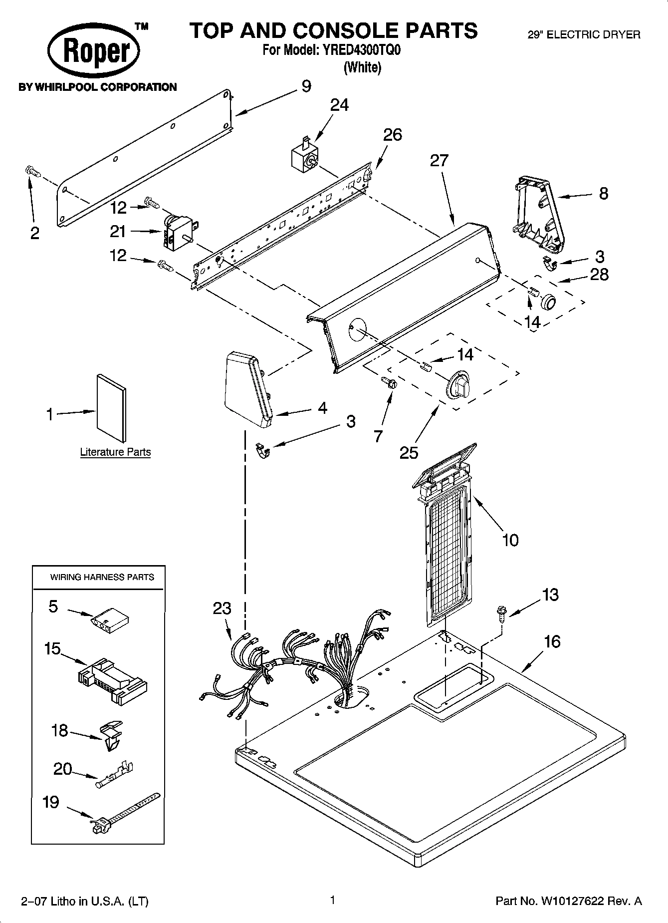 01 - TOP AND CONSOLE PARTS