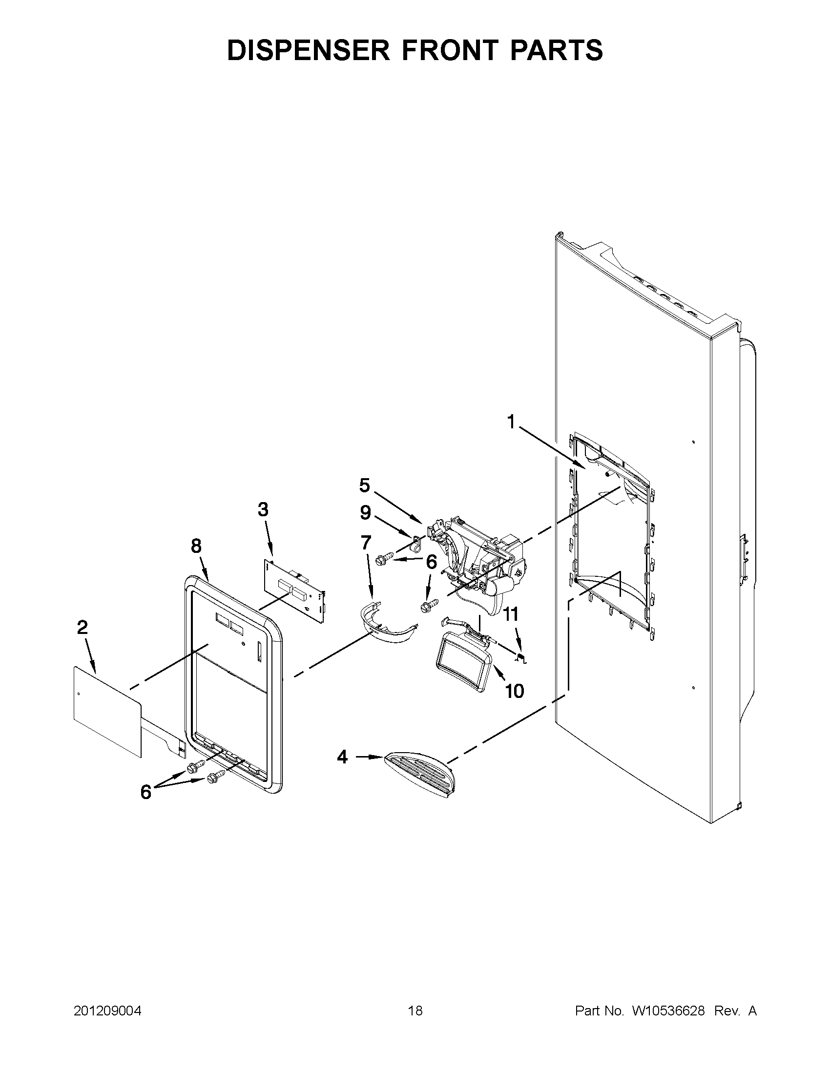 09 - DISPENSER FRONT PARTS
