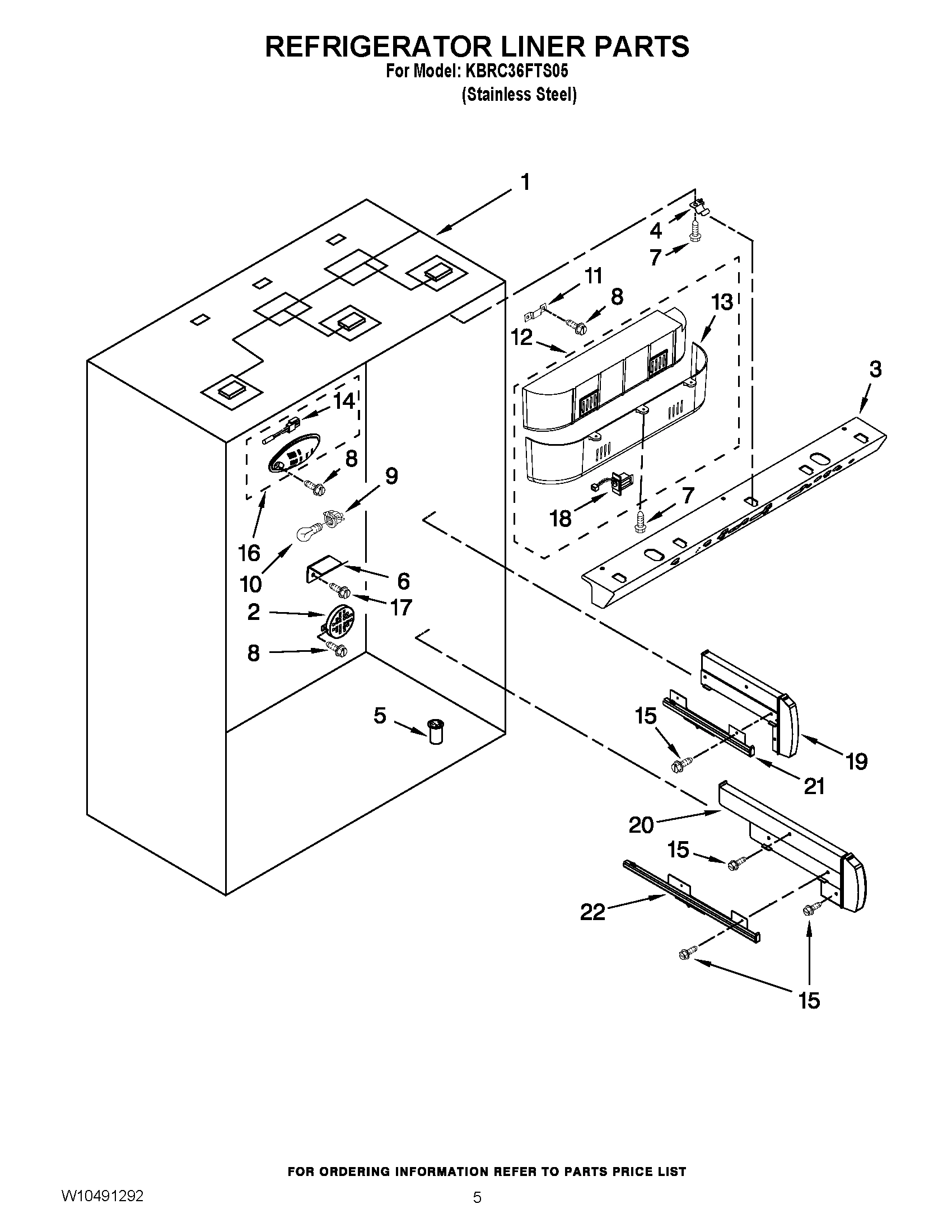04 - REFRIGERATOR LINER PARTS