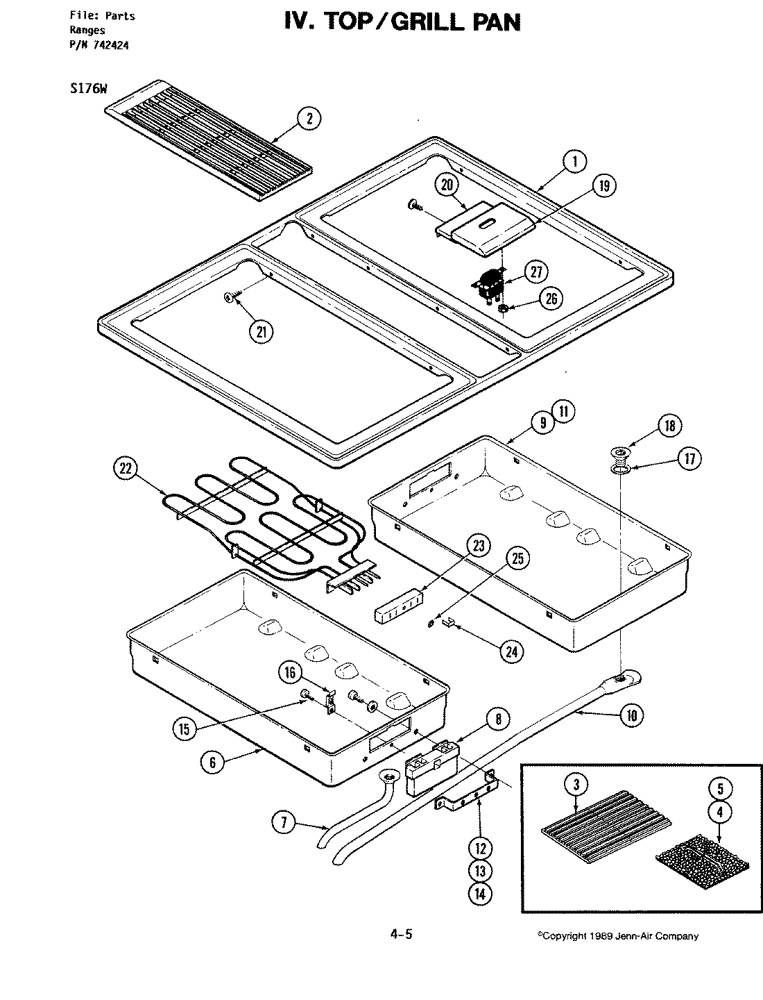 10 - TOP/GRILL PAN (S176W)