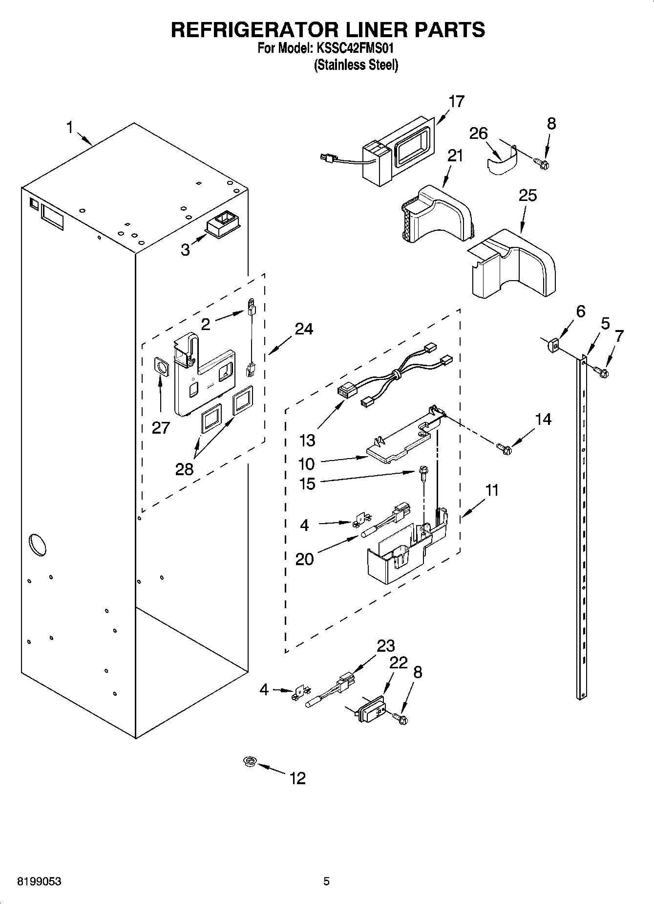 04 - REFRIGERATOR LINER PARTS