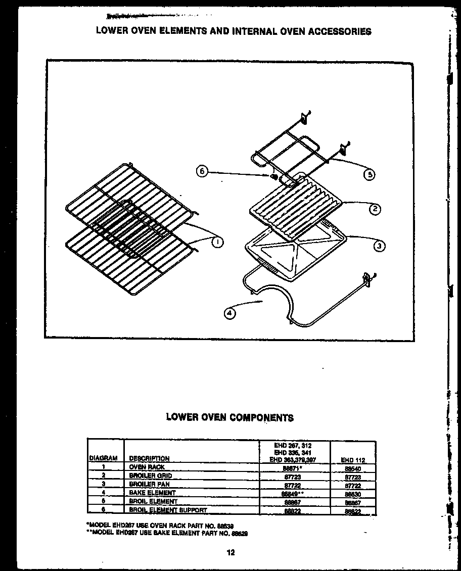04 - LW OVEN ELEMENTS & INTERNAL OVEN ACS