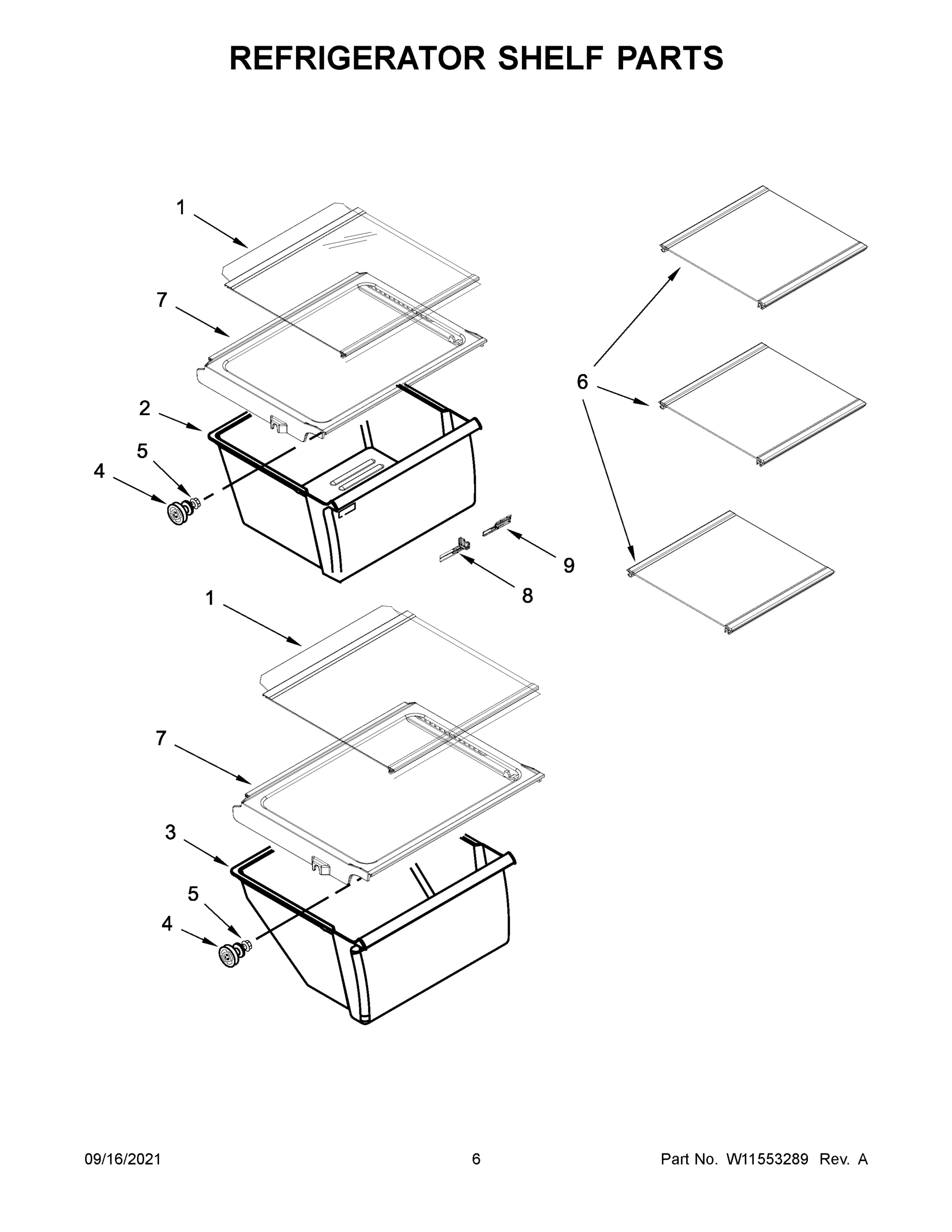 04 - REFRIGERATOR SHELF PARTS