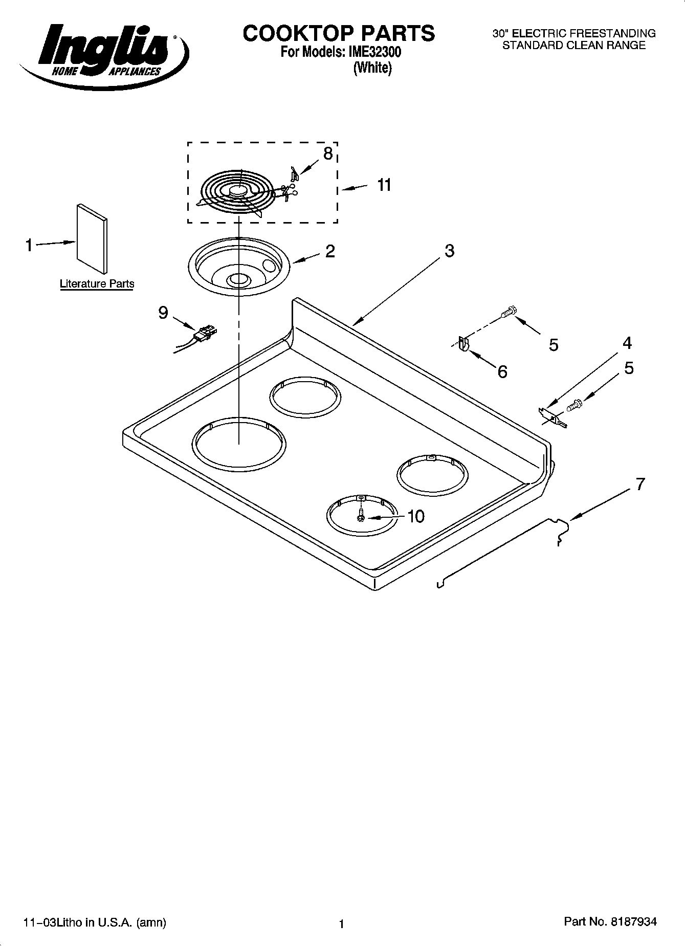 01 - COOKTOP PARTS