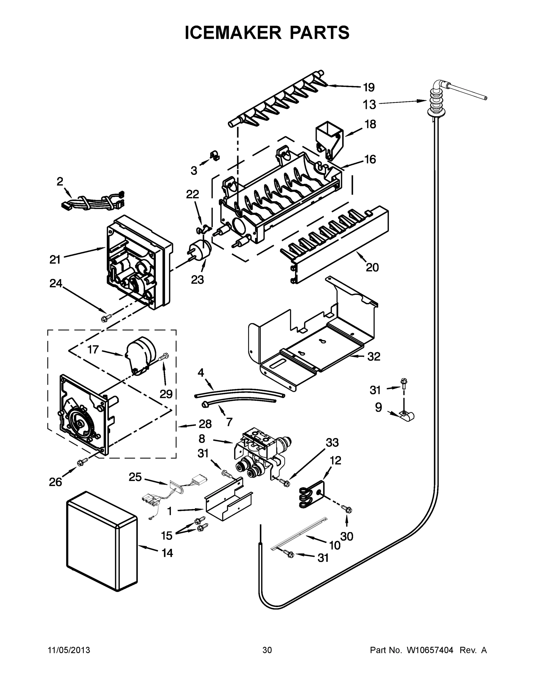16 - ICEMAKER PARTS