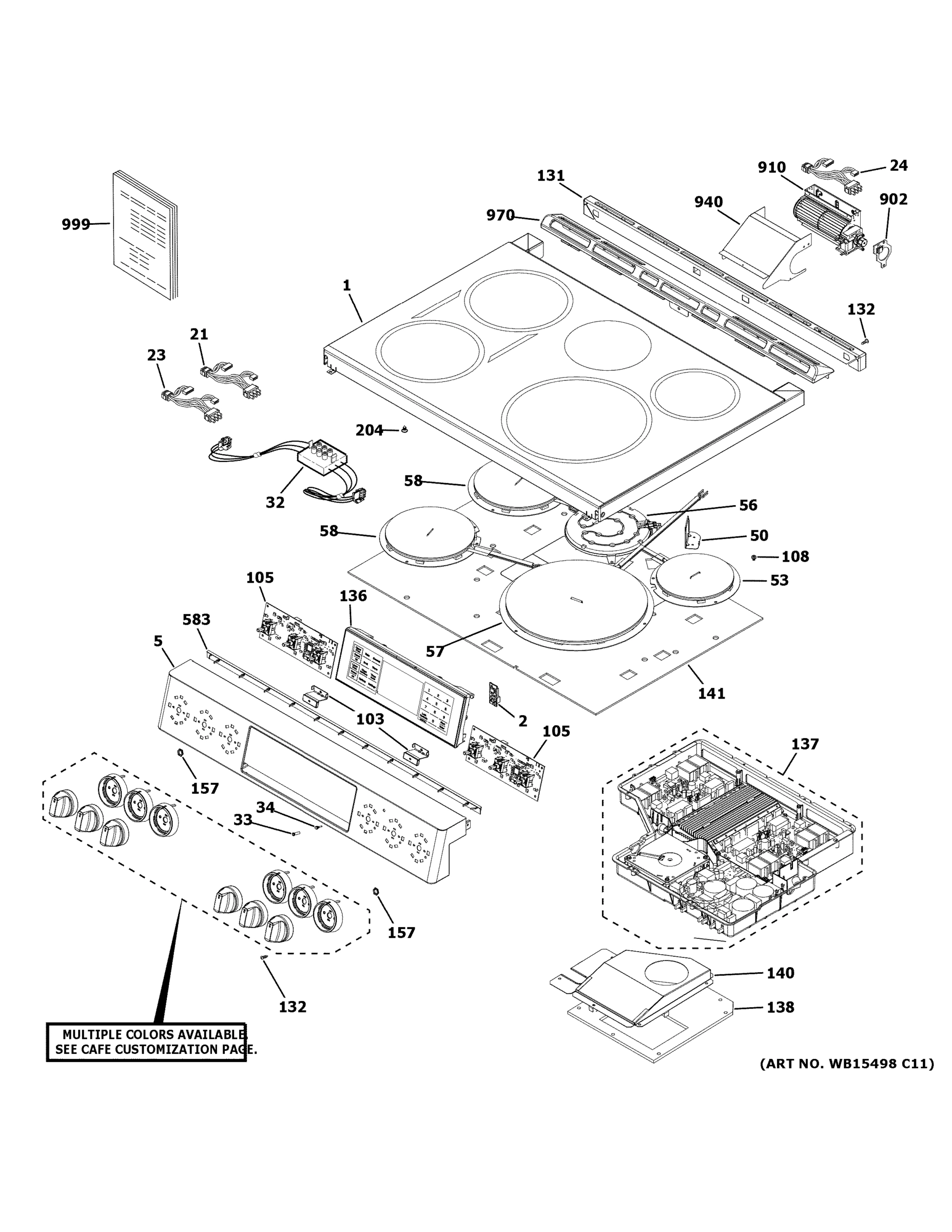 CONTROL PANEL & COOKTOP