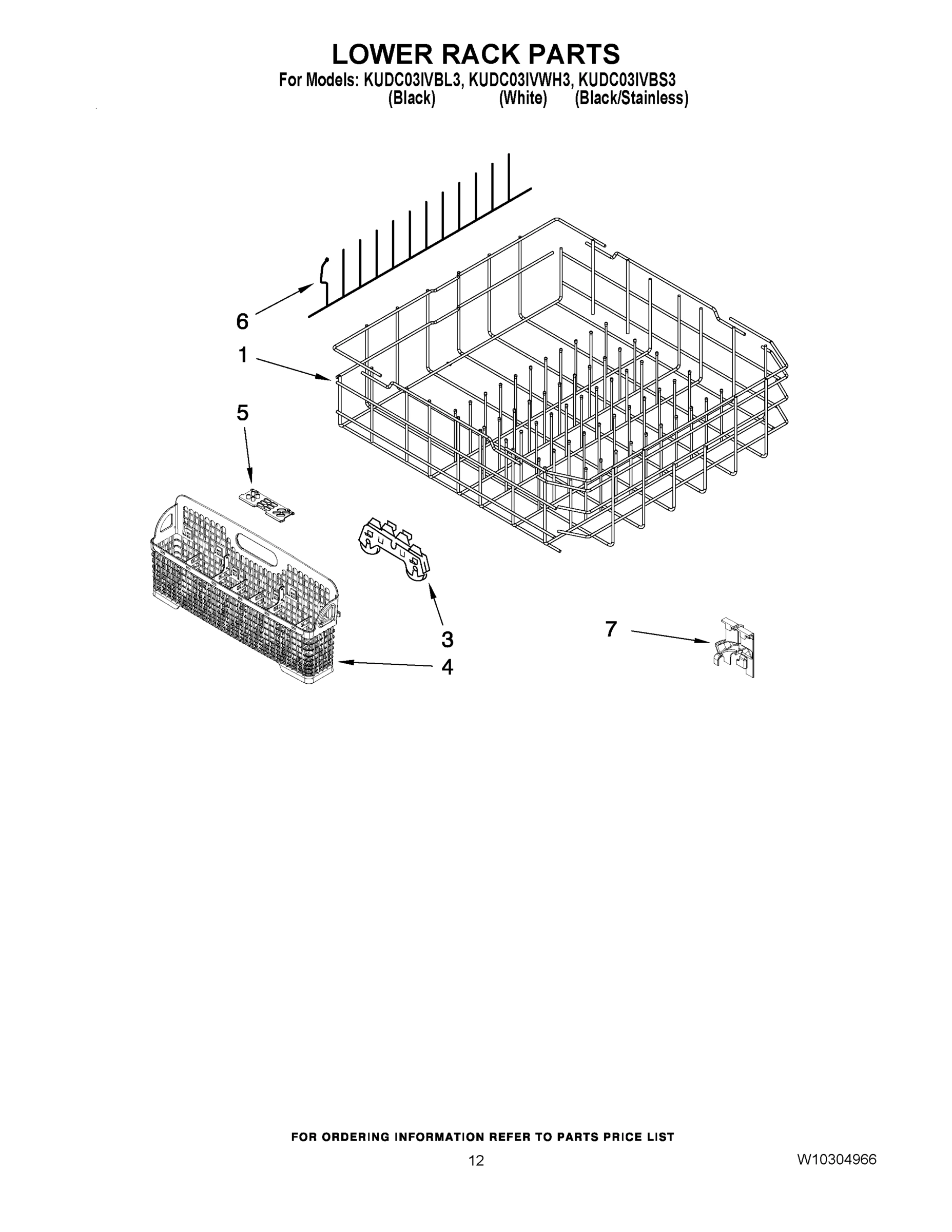 10 - LOWER RACK PARTS