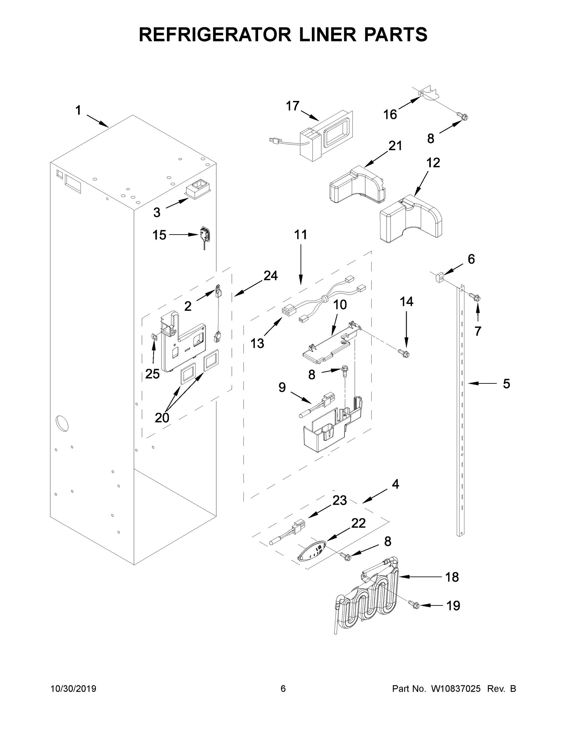 04 - REFRIGERATOR LINER PARTS