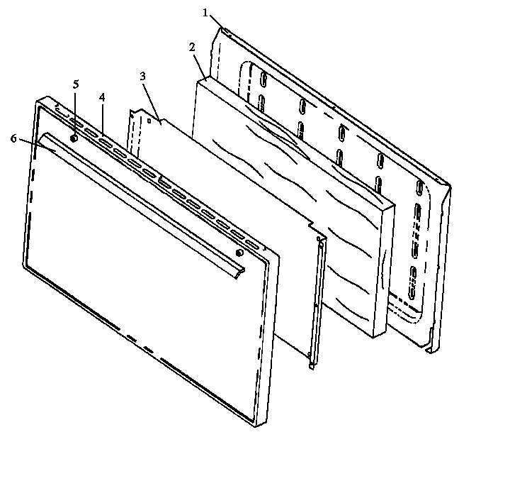 06 - OVEN DOOR, SOLID PANEL EHN330/340
