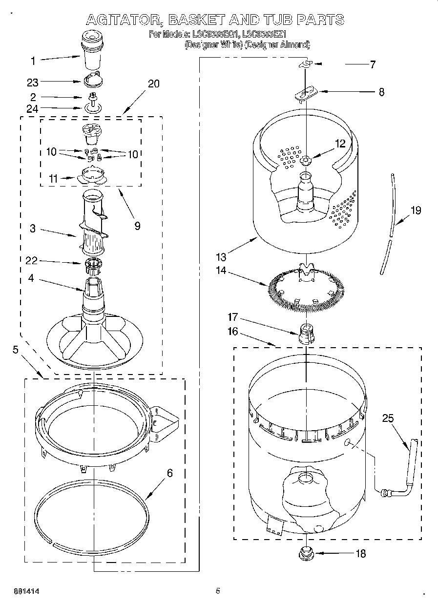 03 - AGITATOR, BASKET & TUB