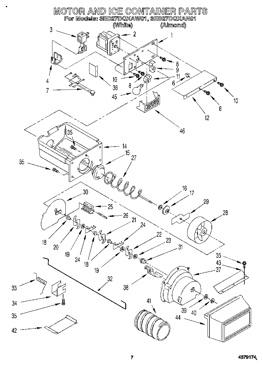 05 - MOTOR AND ICE CONTAINER