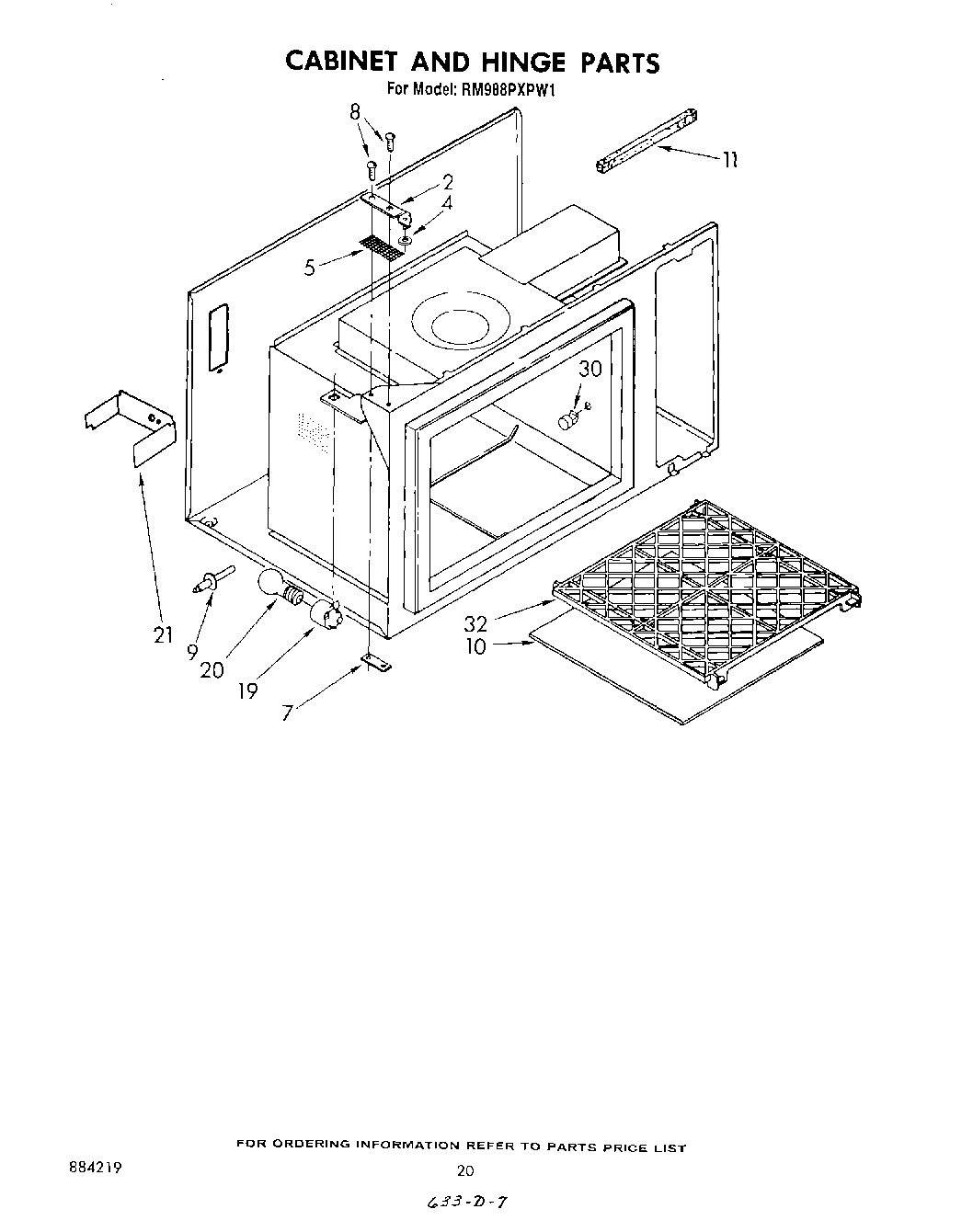 11 - CABINET AND HINGE