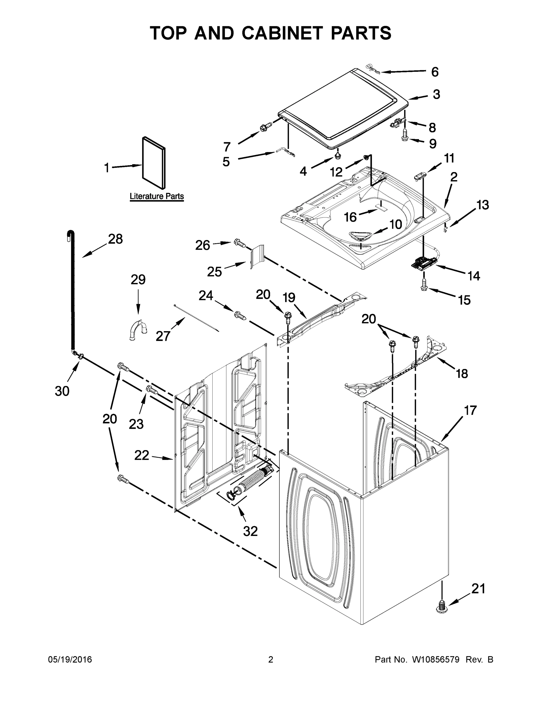 02 - TOP AND CABINET PARTS