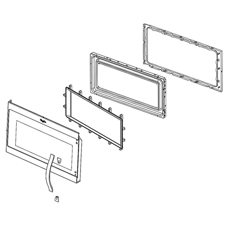 W10889332 Whirlpool Microwave Door
