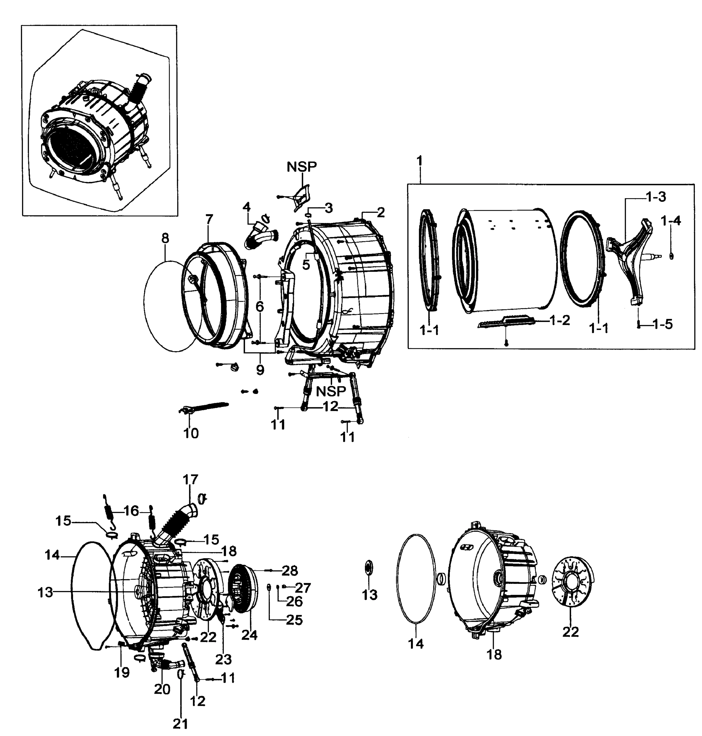 Tub/Drum Assembly