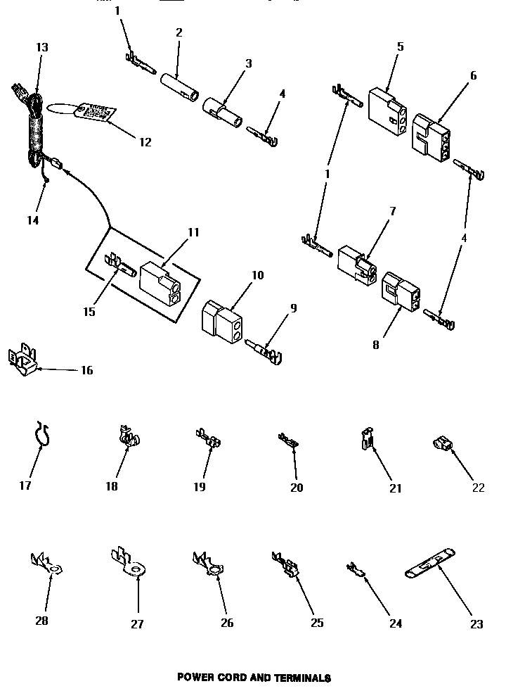 14 - POWER CORD & TERMINALS