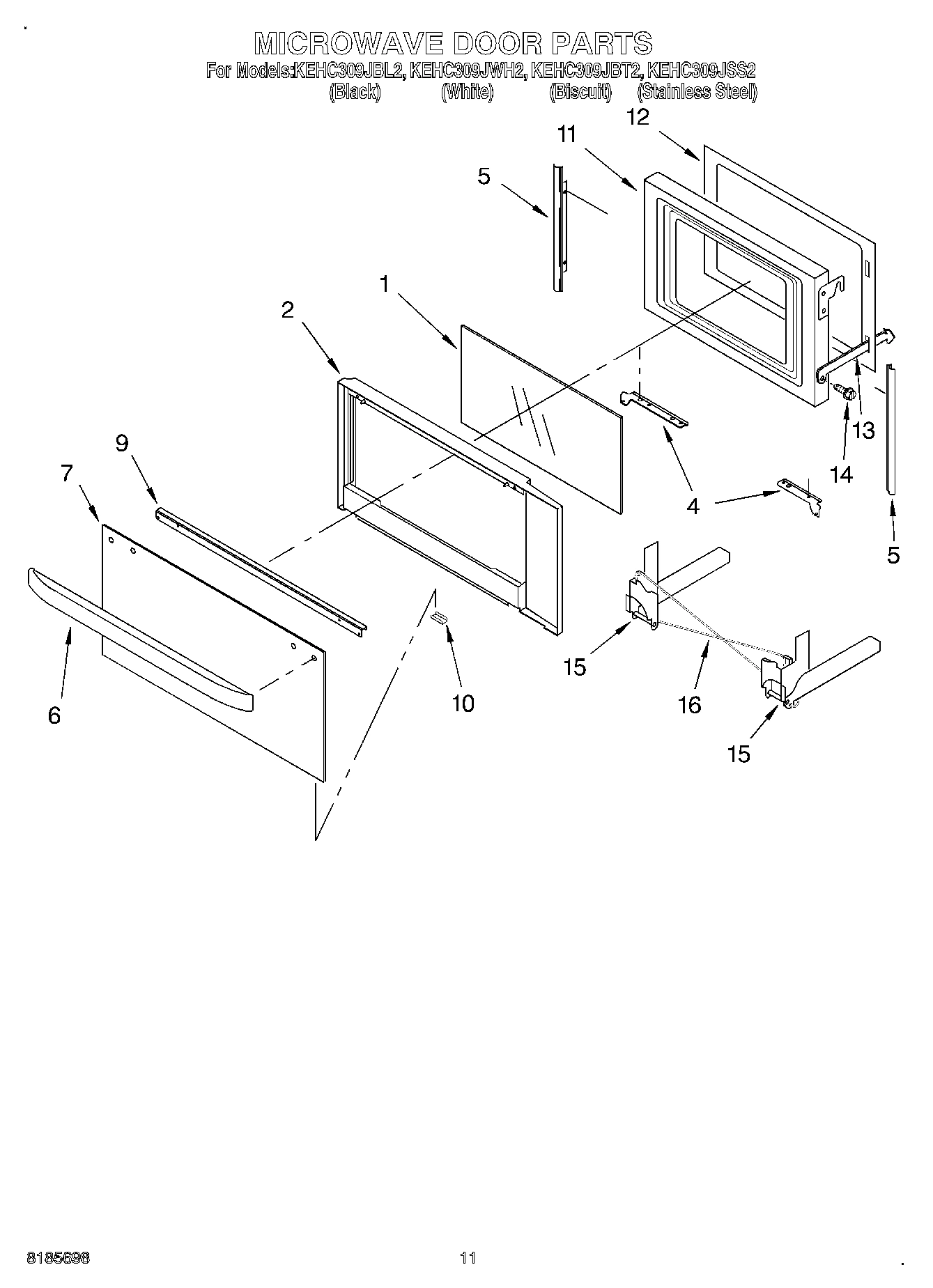 09 - MICROWAVE DOOR, OPTIONAL