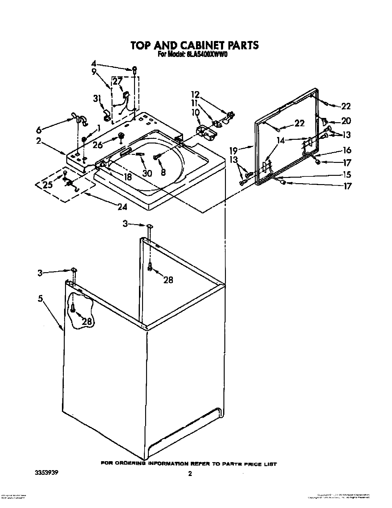 02 - TOP AND CABINET, LIT/OPTIONAL